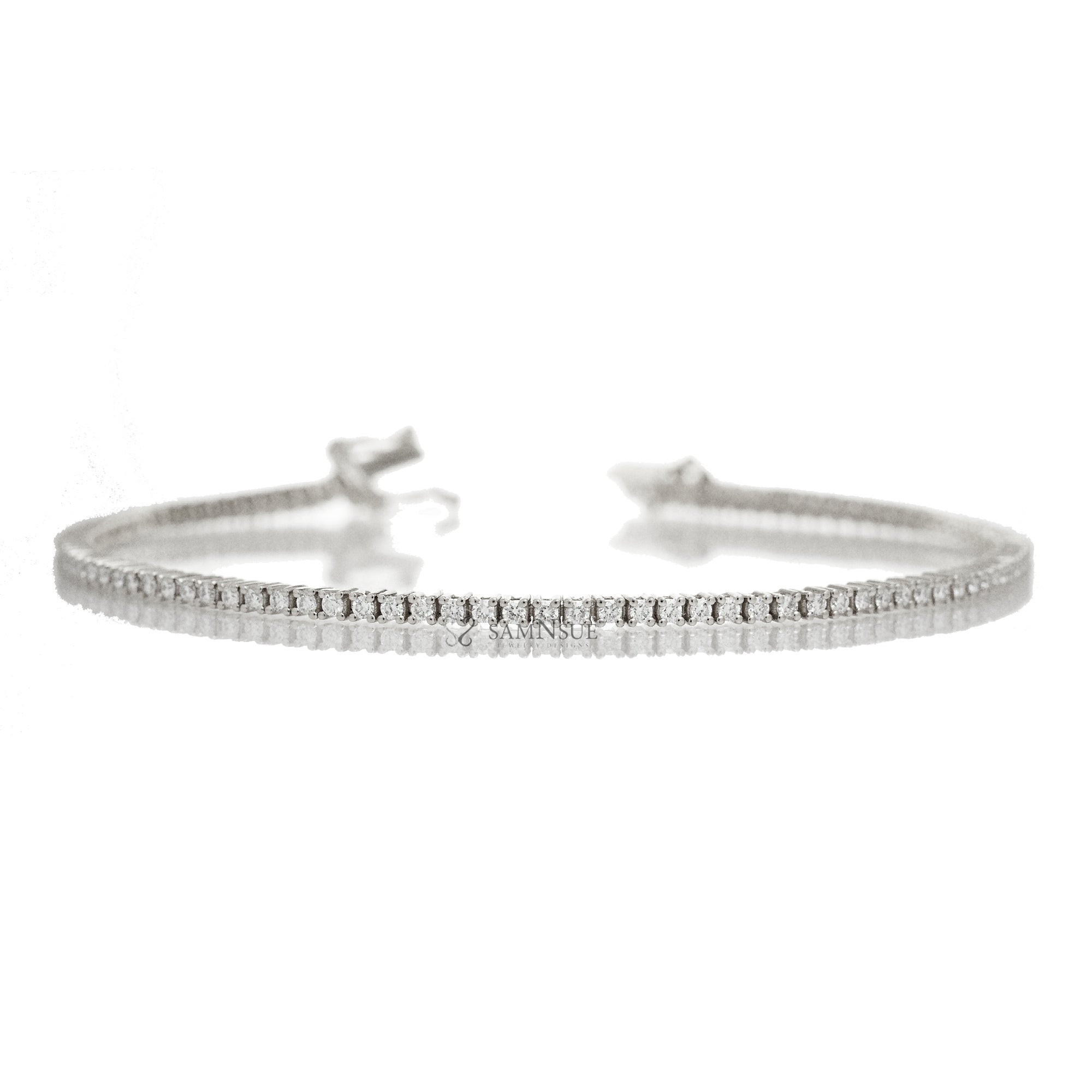 1ct diamond tennis bracelet white gold