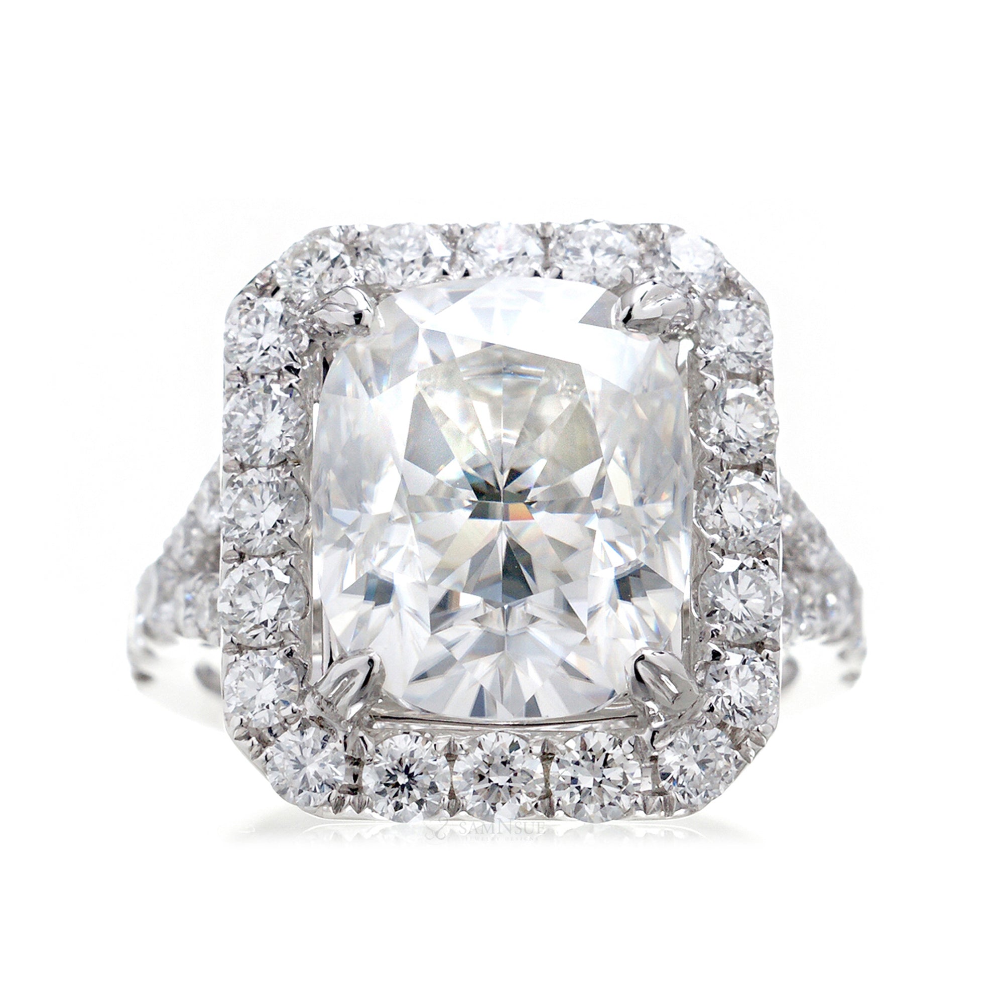 The Meghan Cushion Moissanite Ring
