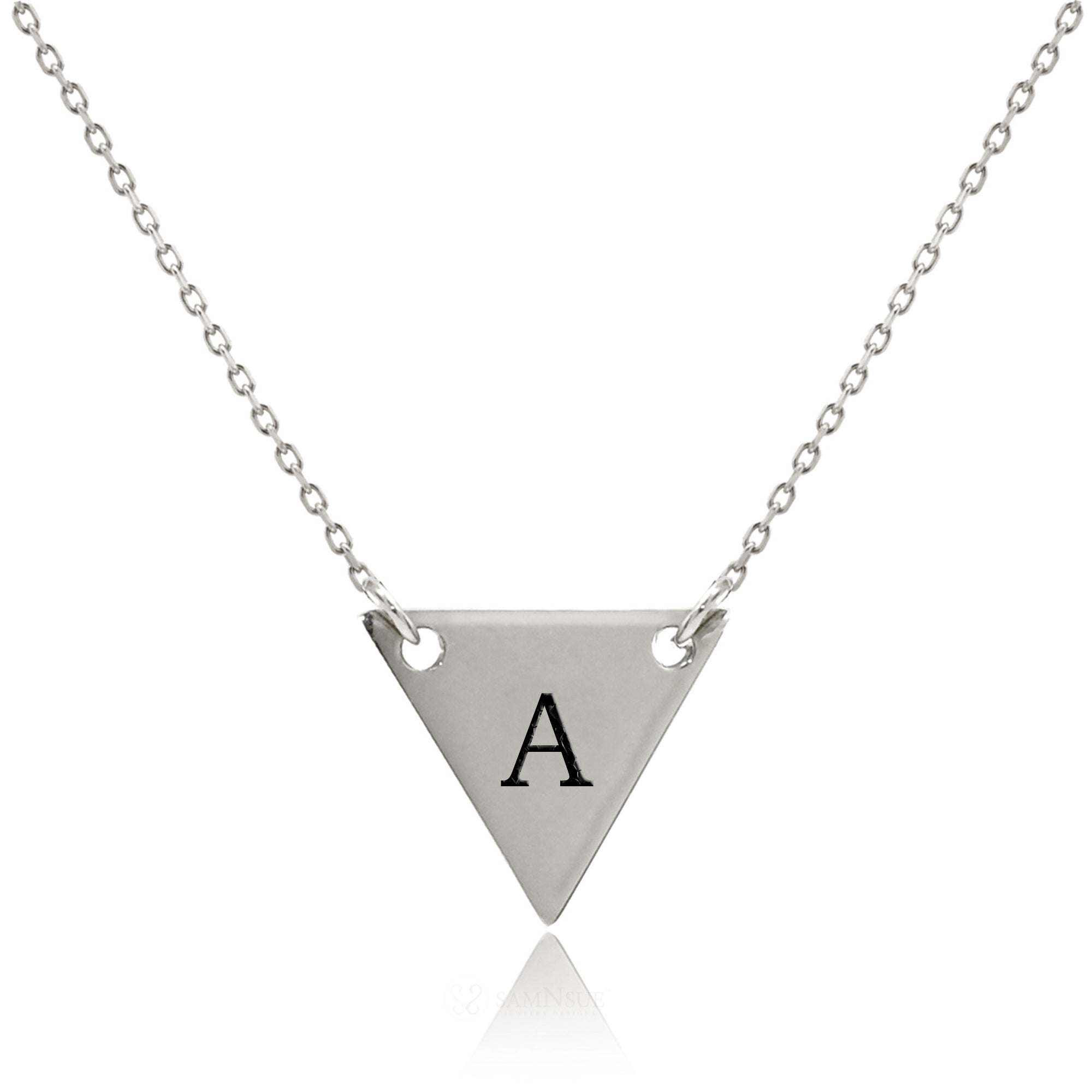 Triangle Initial Necklace