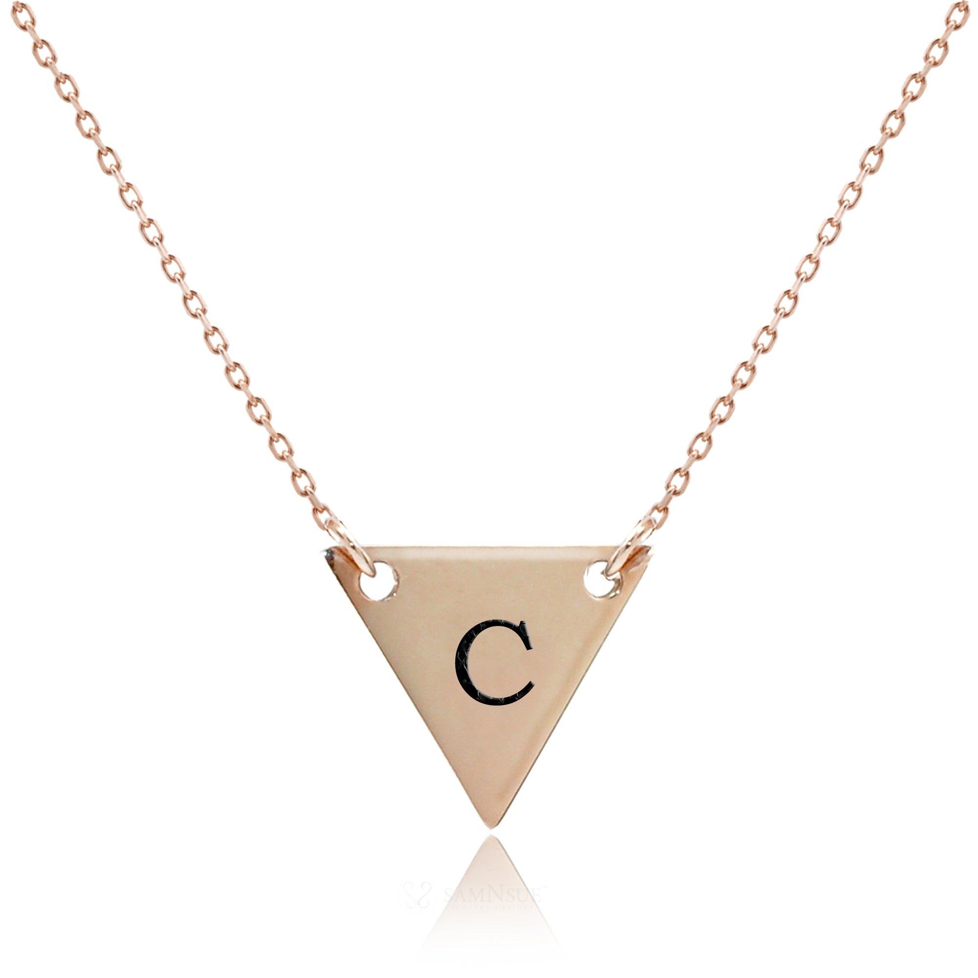 Triangle Initial Necklace