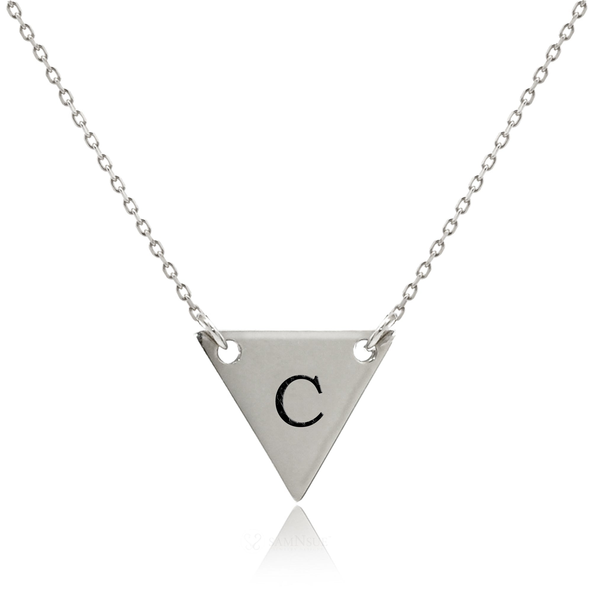 Triangle Initial Necklace