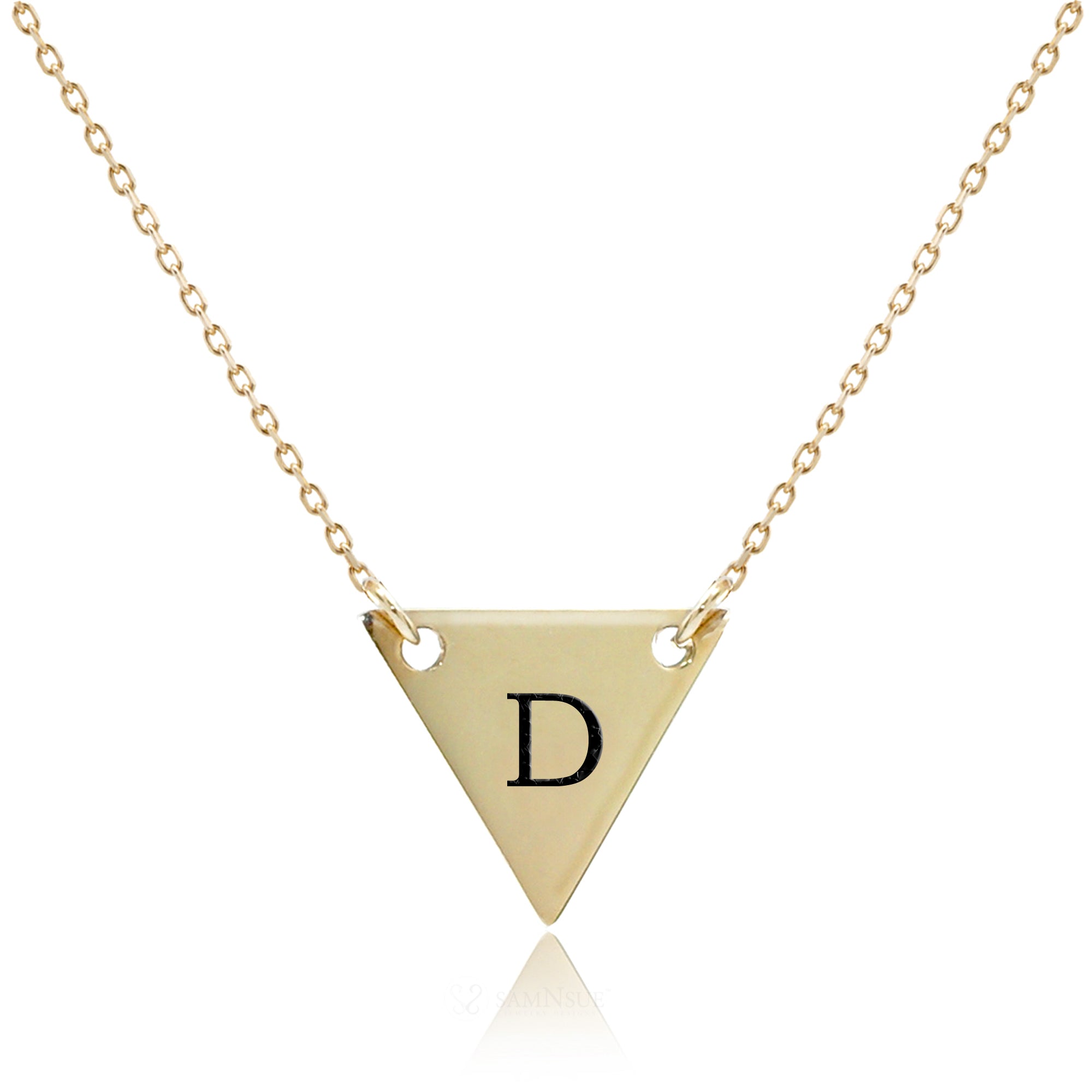 Triangle Initial Necklace
