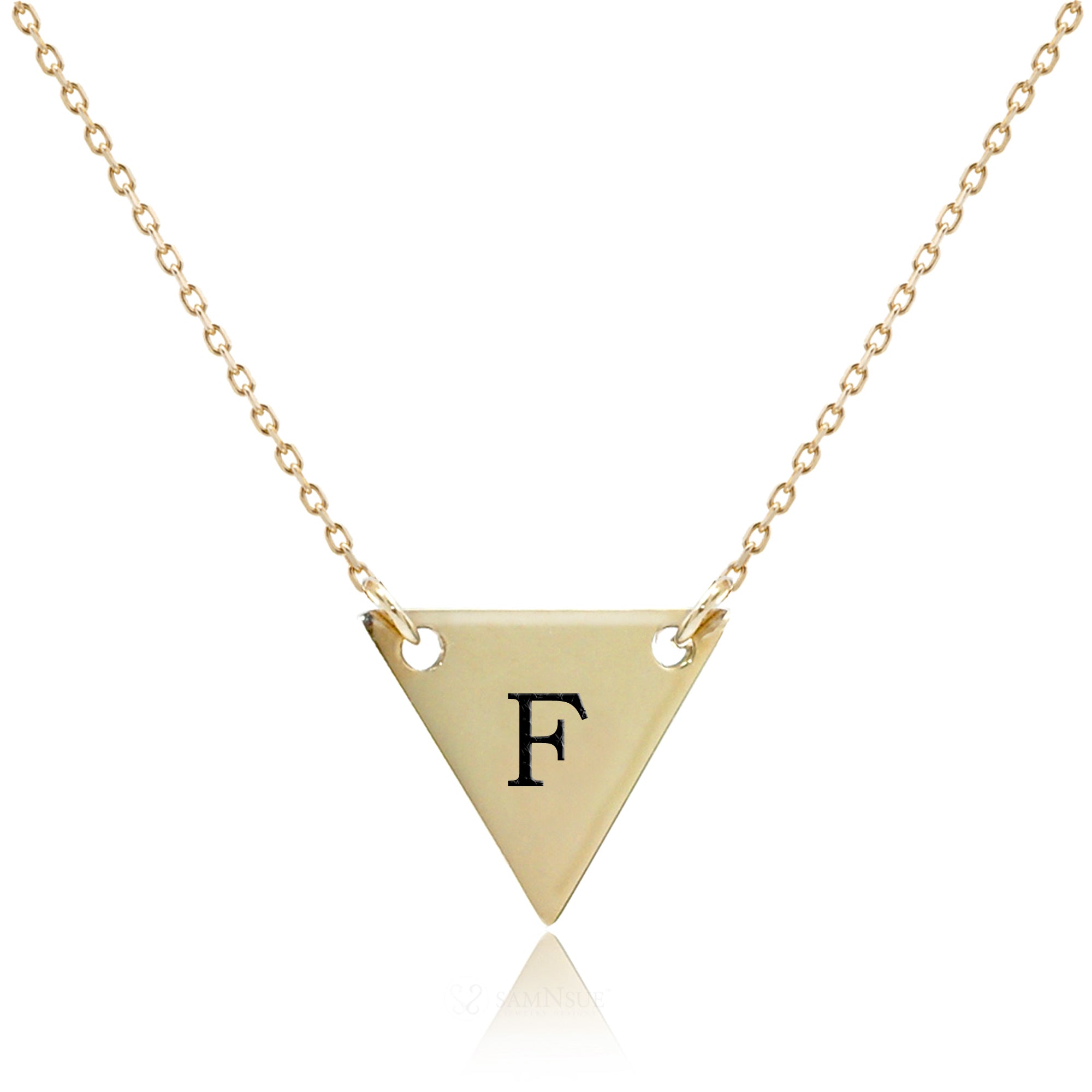 Triangle Initial Necklace