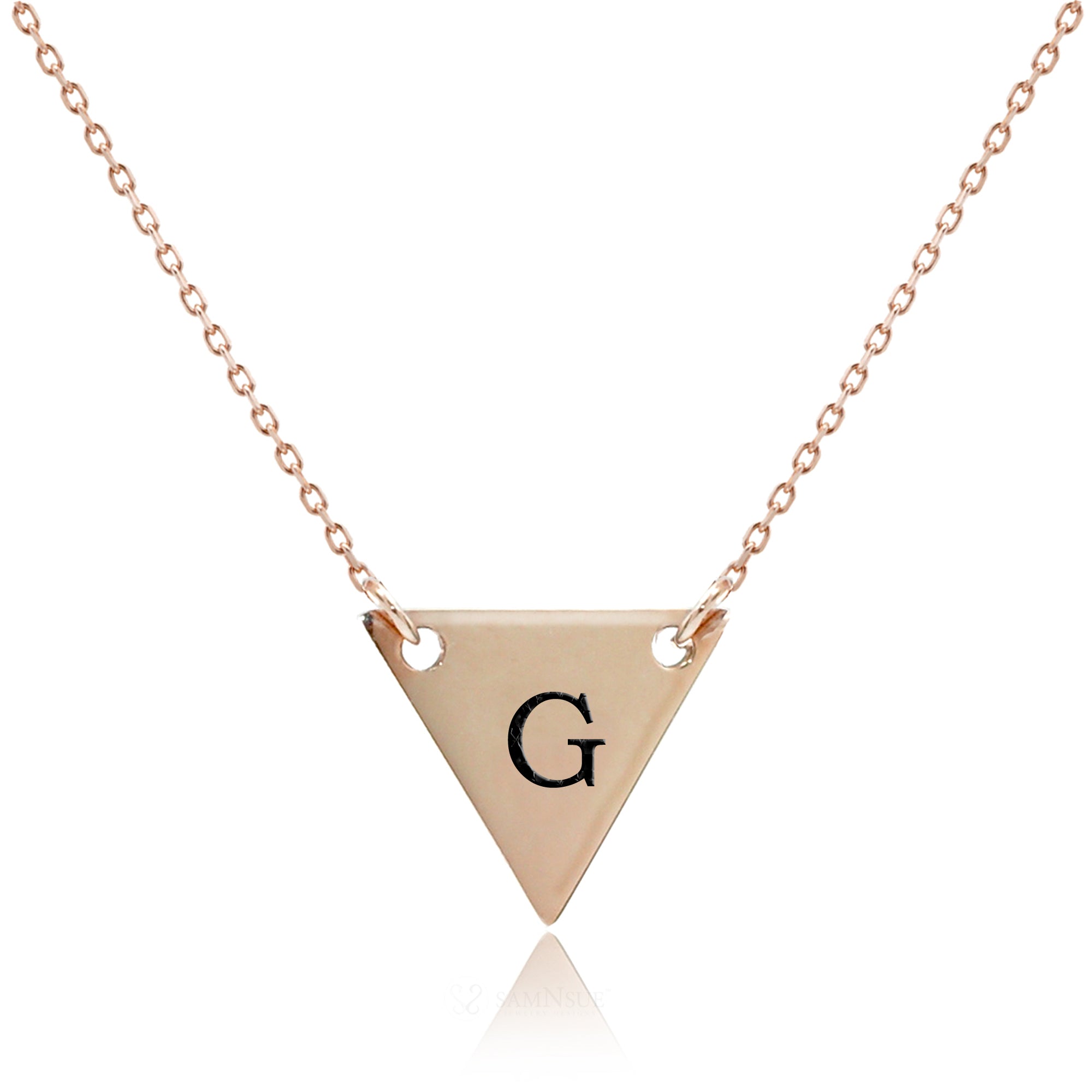 Triangle Initial Necklace