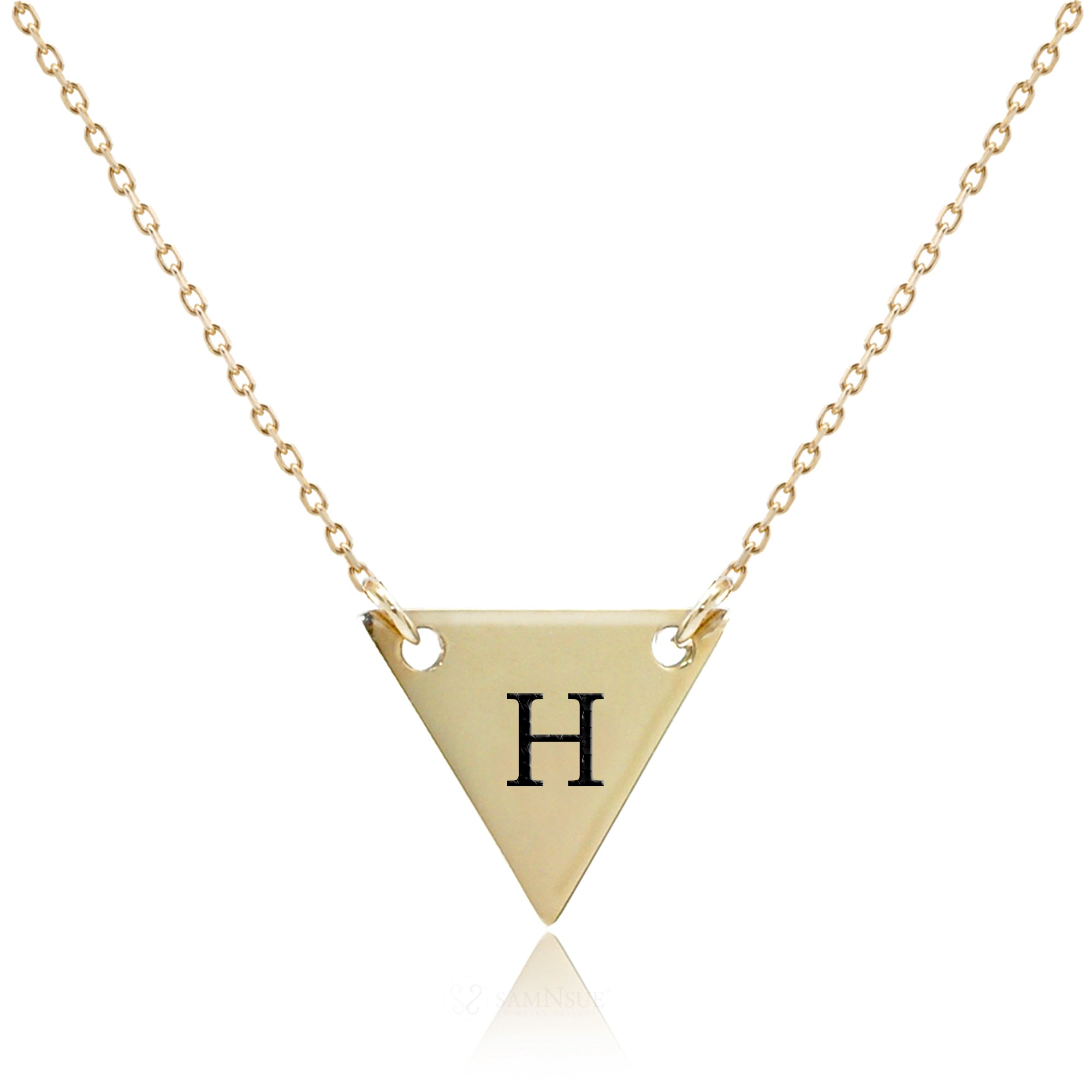 Triangle Initial Necklace