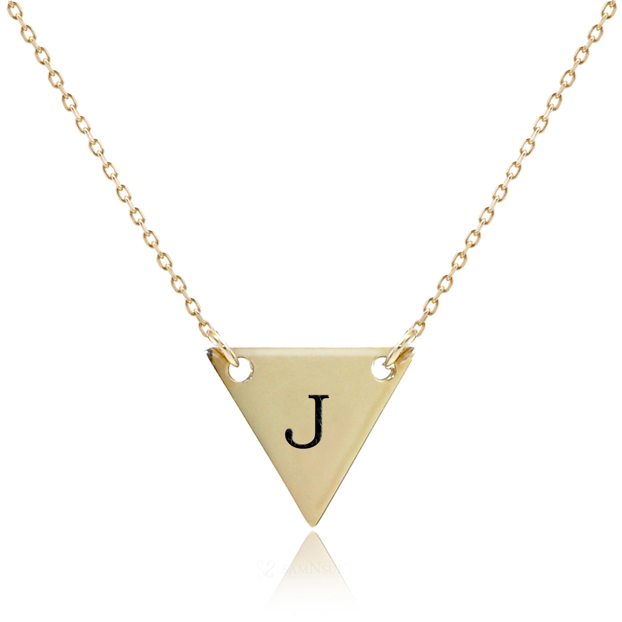 Triangle Initial Necklace