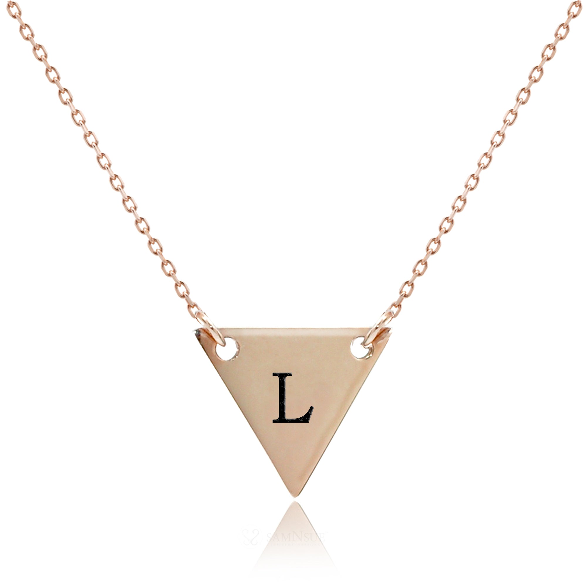 Triangle Initial Necklace