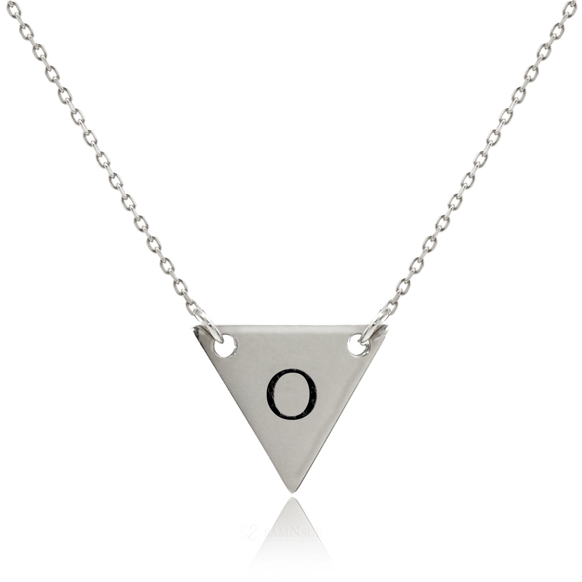 Triangle Initial Necklace