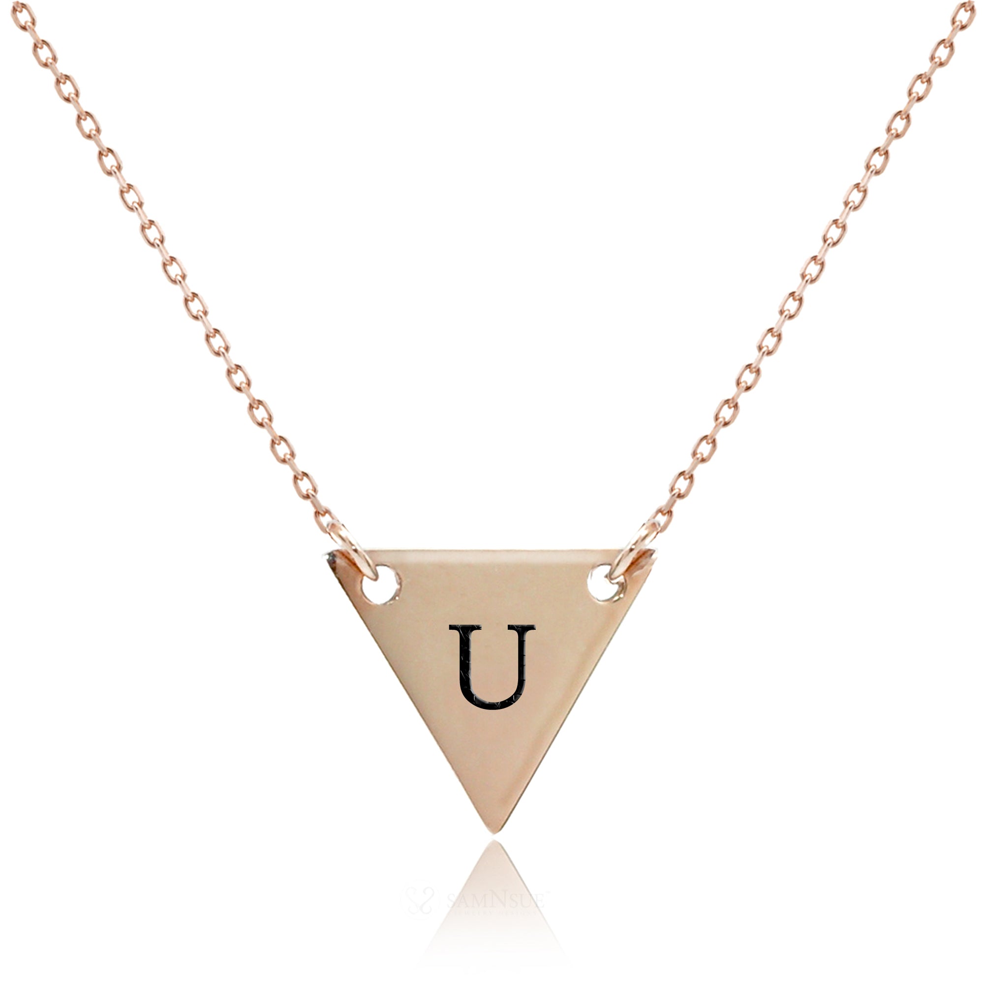 Triangle Initial Necklace