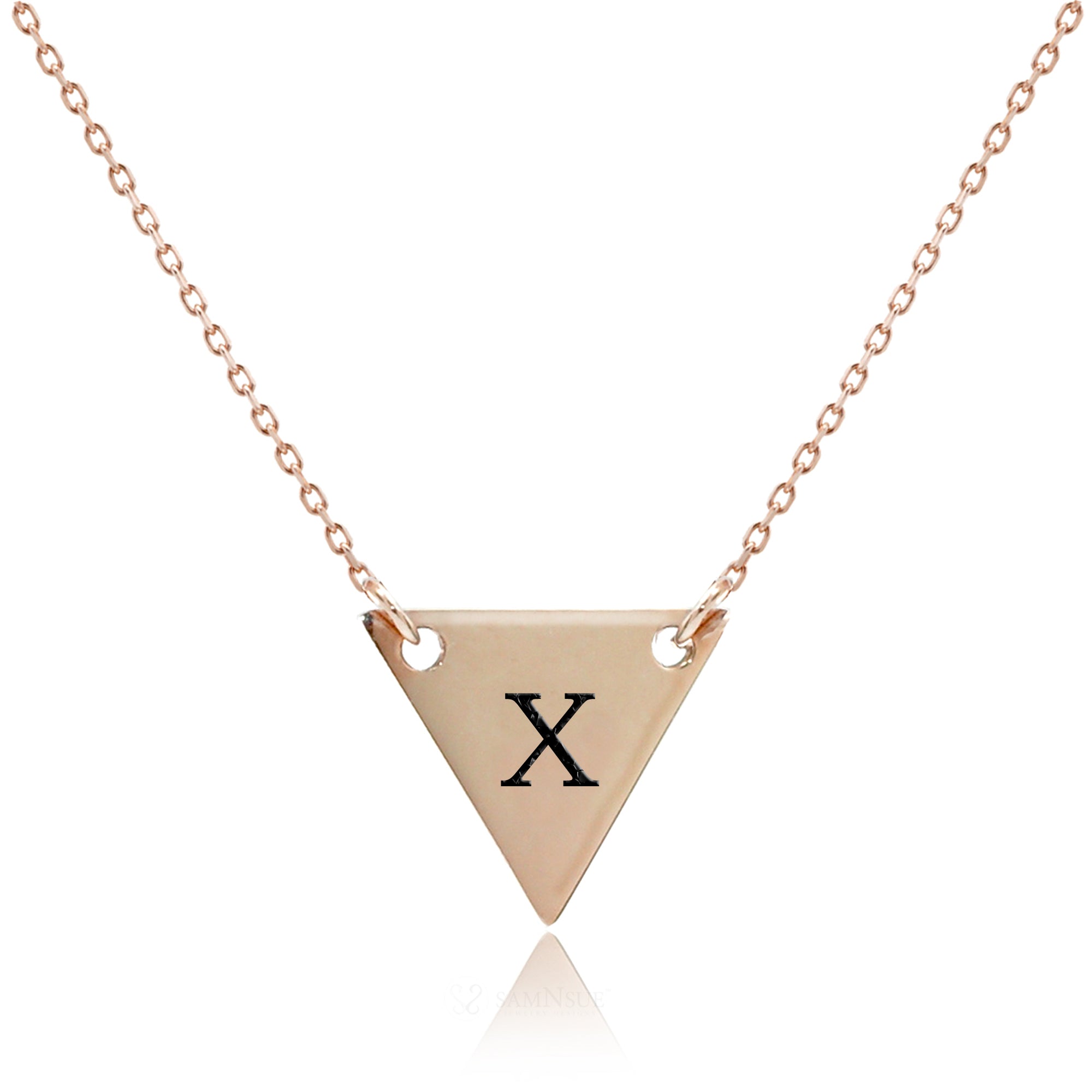 Triangle Initial Necklace