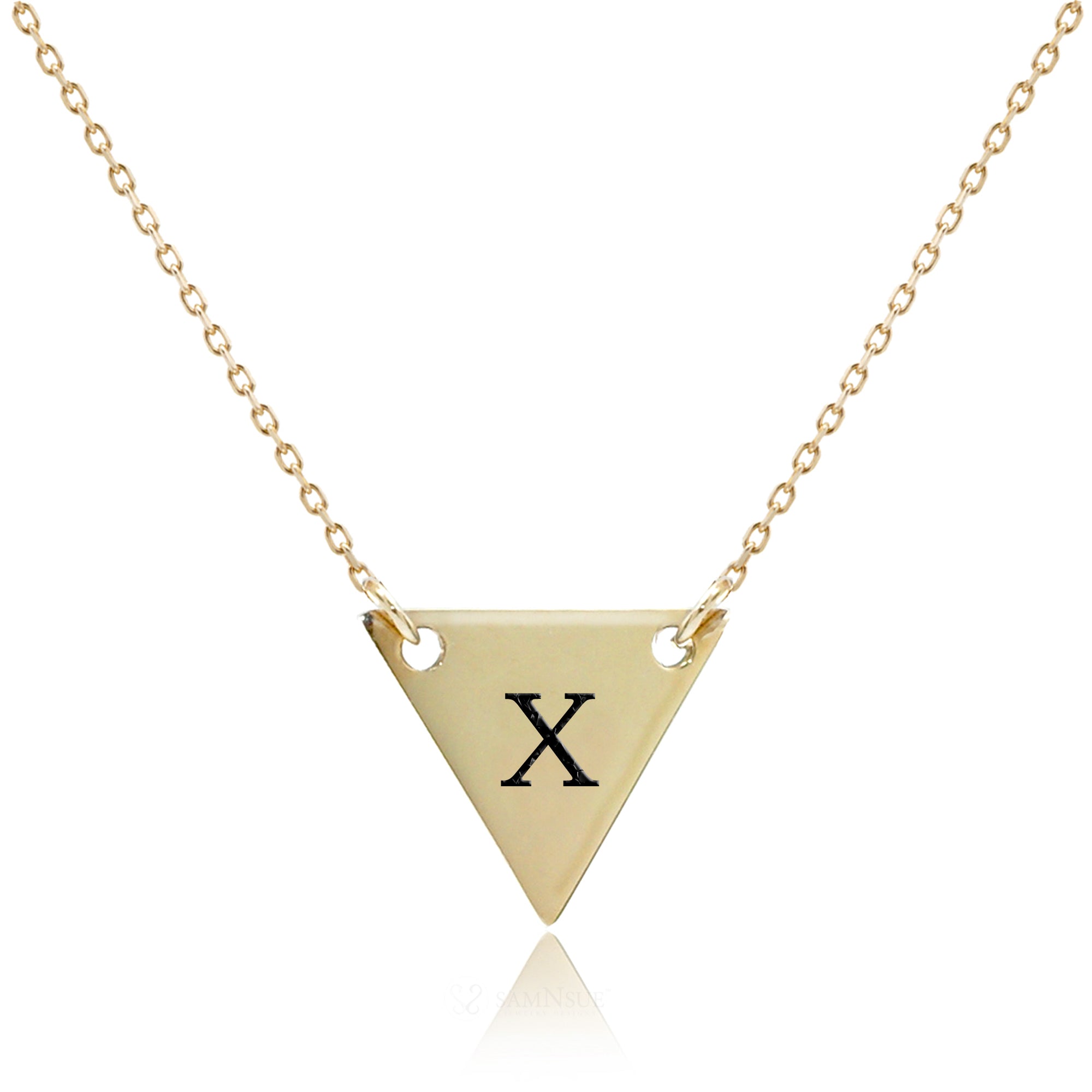 Triangle Initial Necklace