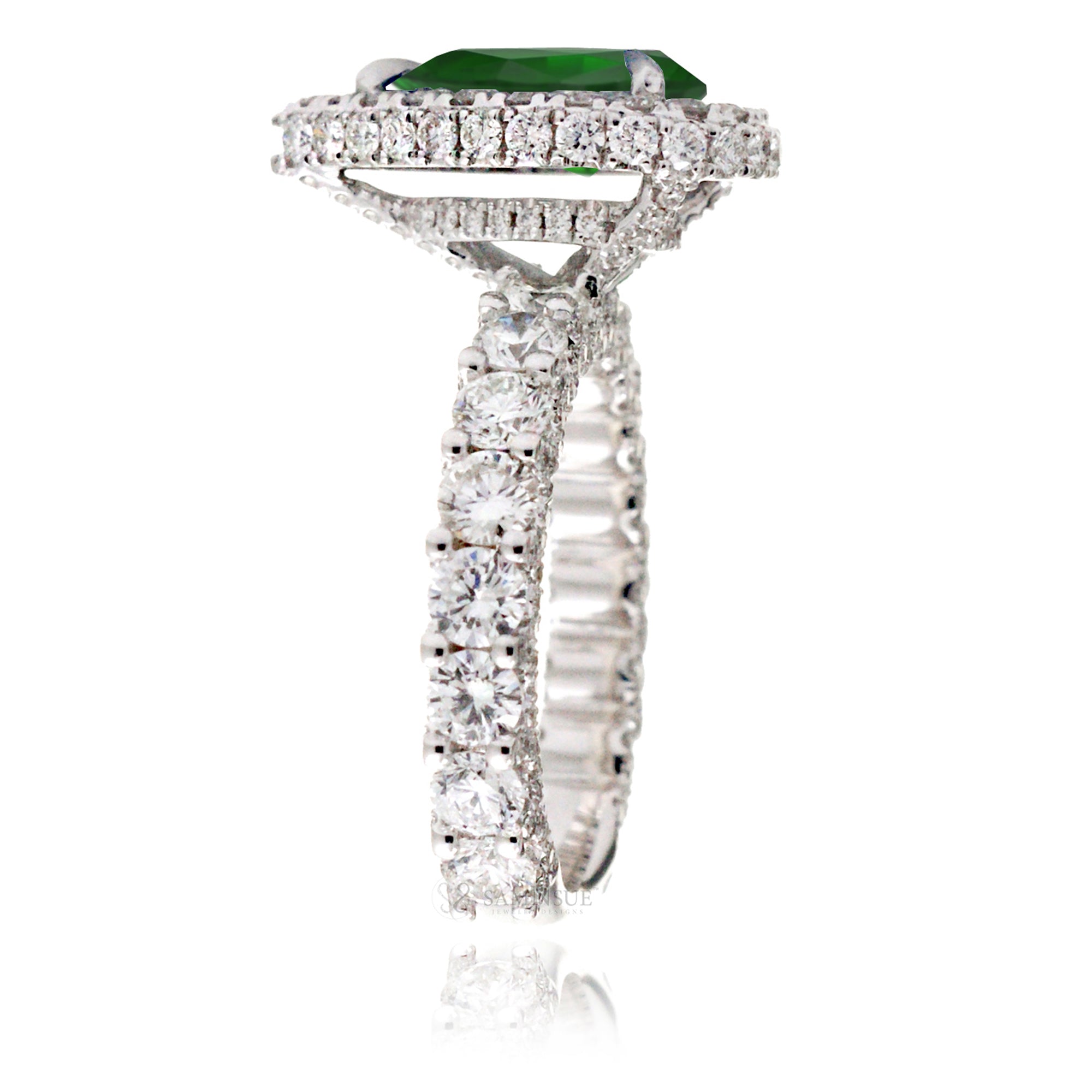The Florence Pear Emerald Ring (Lab-Grown)