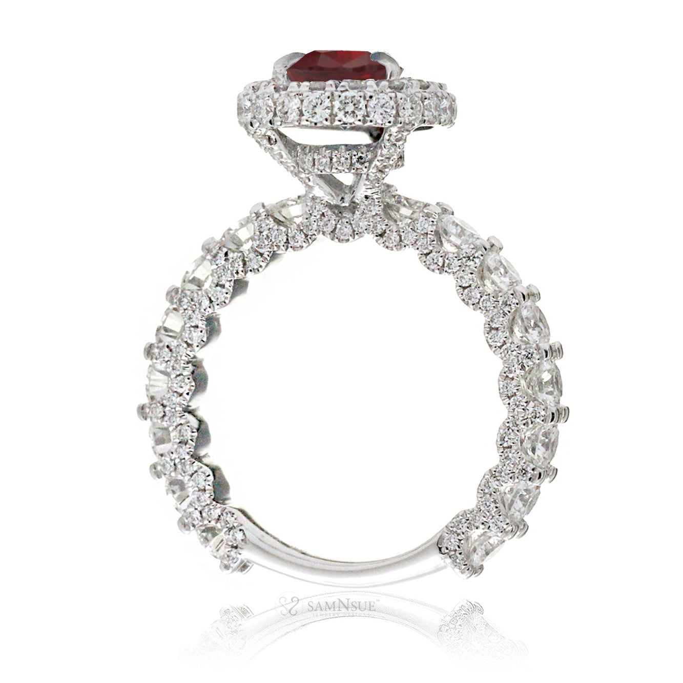 The Florence Pear Cut Ruby Ring