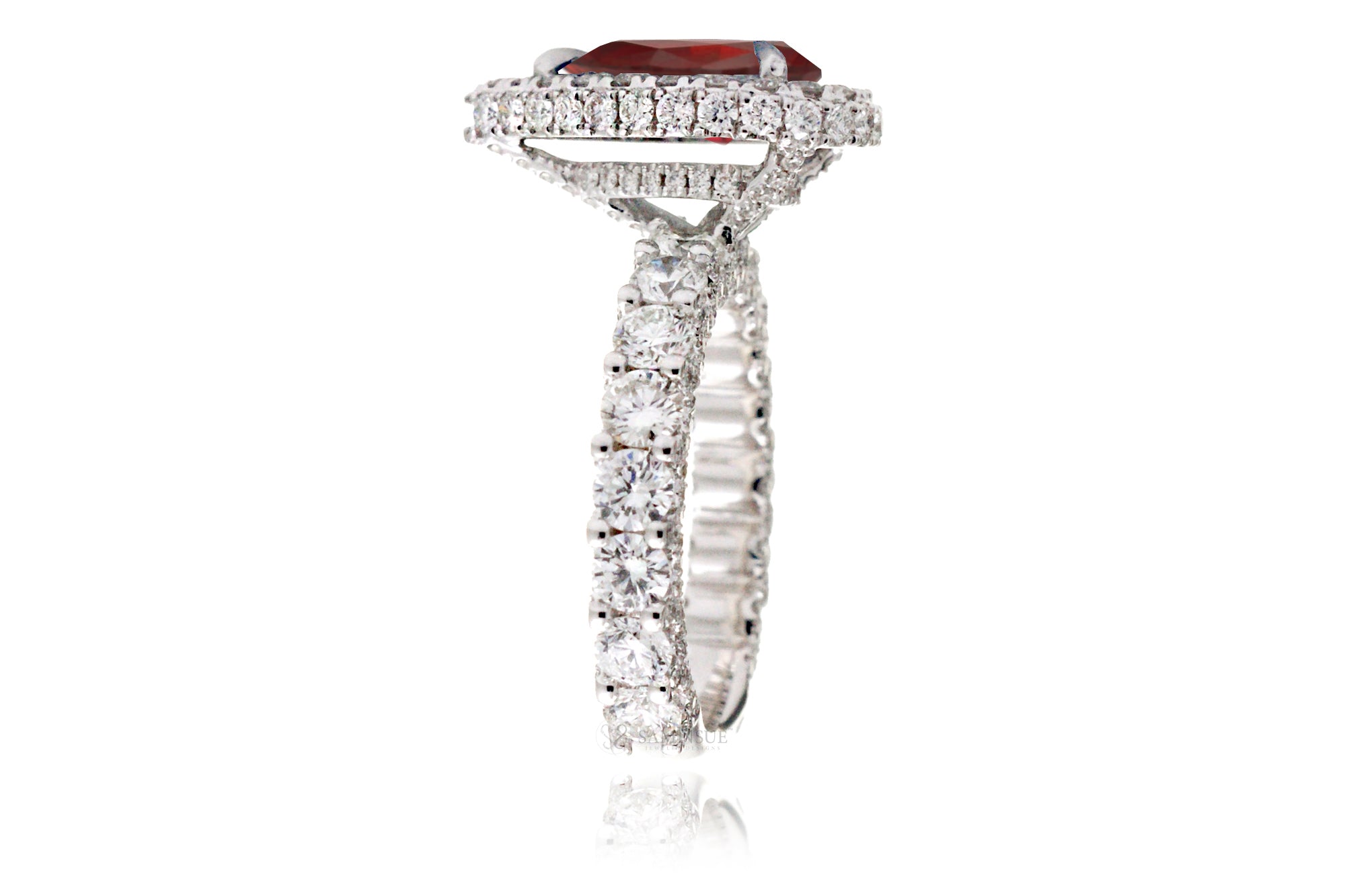 The Florence Pear Cut Ruby Ring