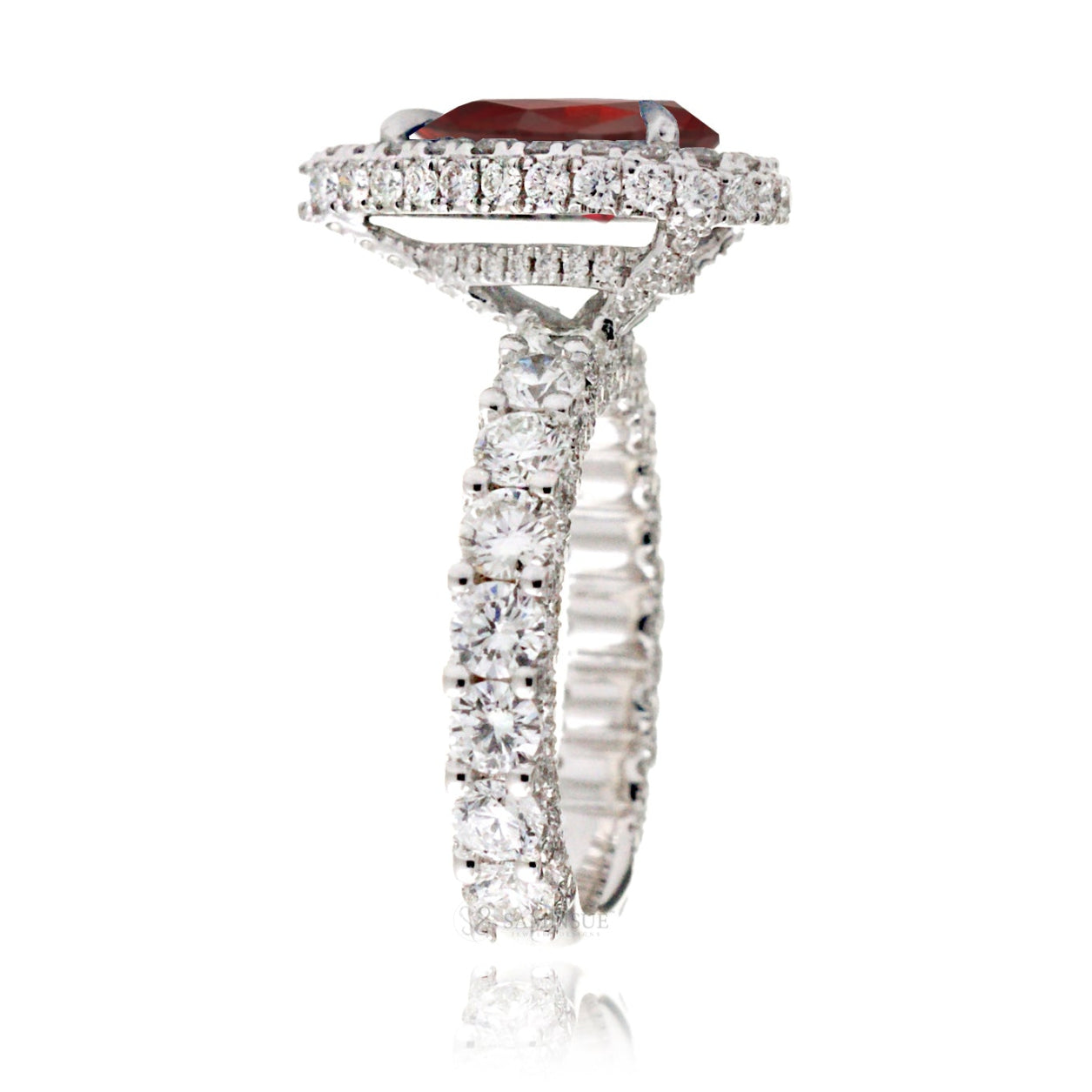 The Florence Pear Cut Ruby Ring