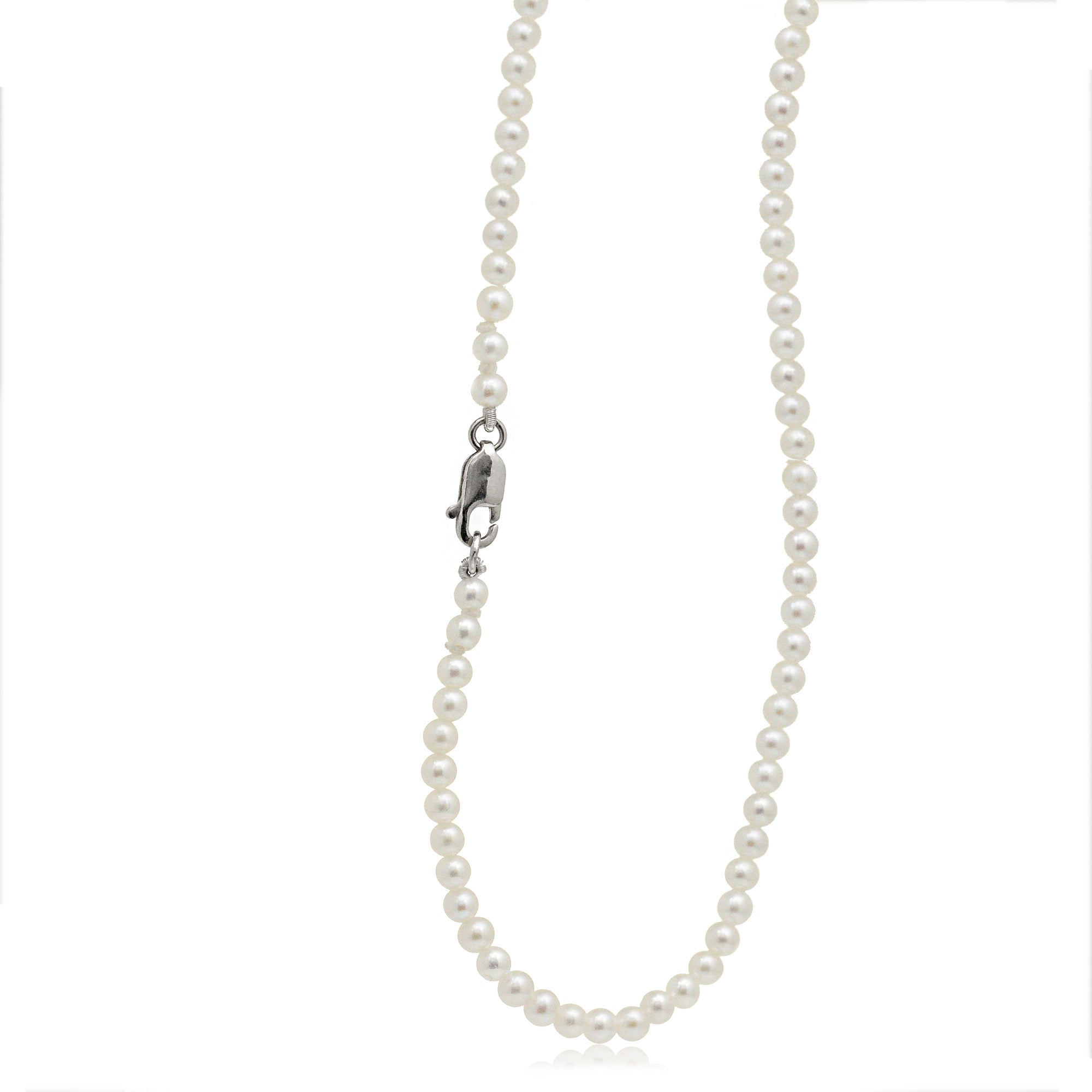 The Petite Cultured Pearl Initial Diamond Necklace