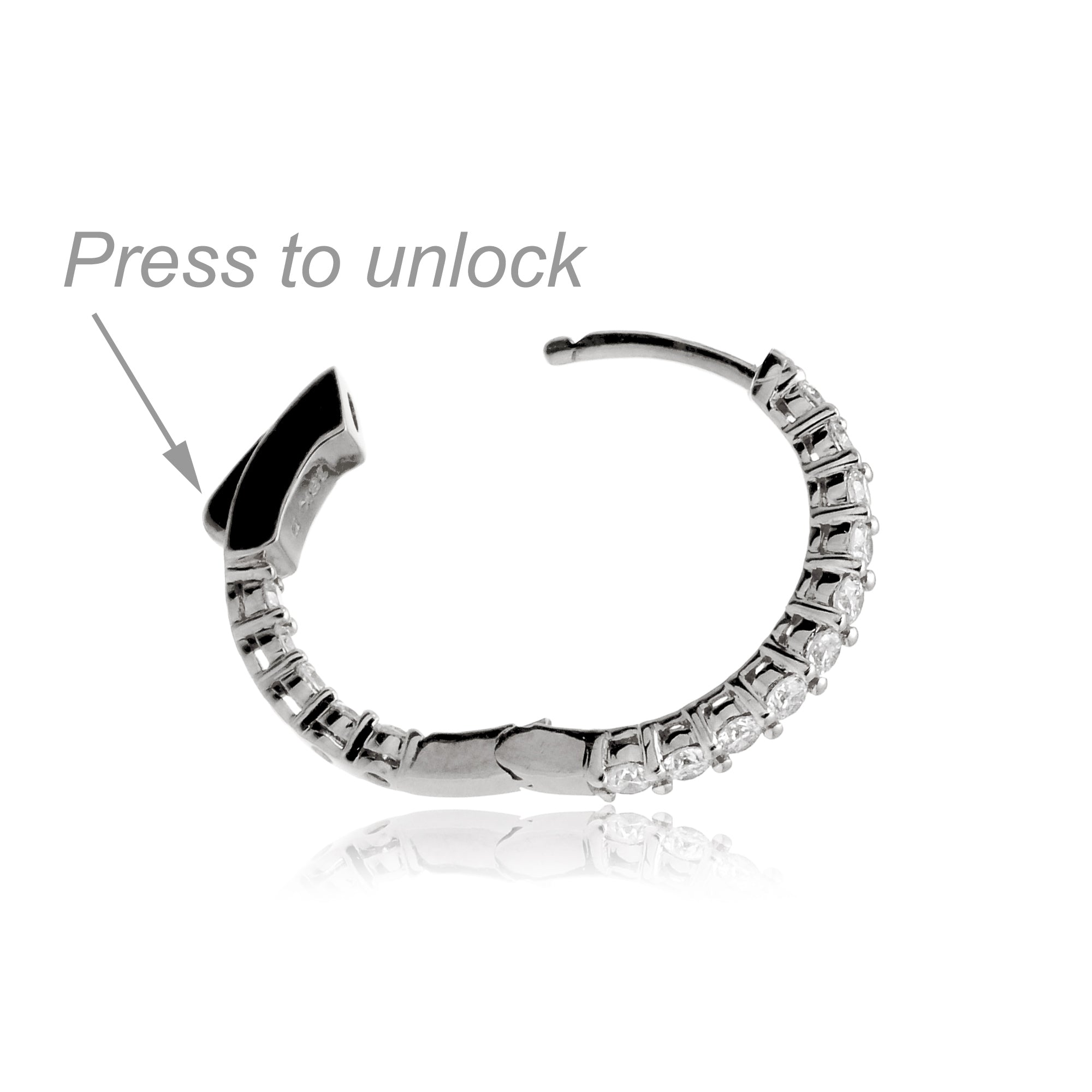 Inside Out Classic Round Diamond Hoop Earrings