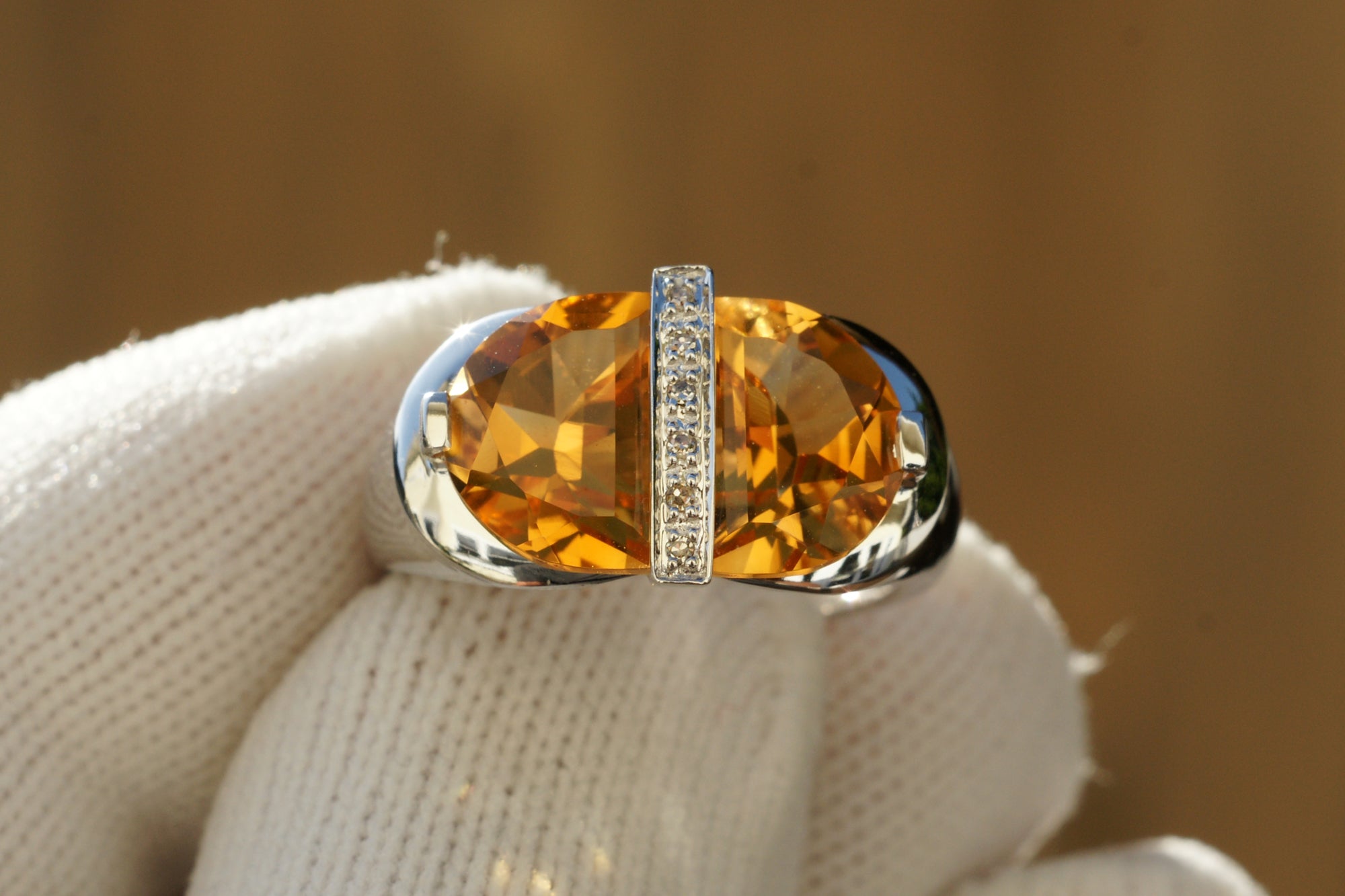 CLEARANCE - The Half Moons Citrine Signet Ring
