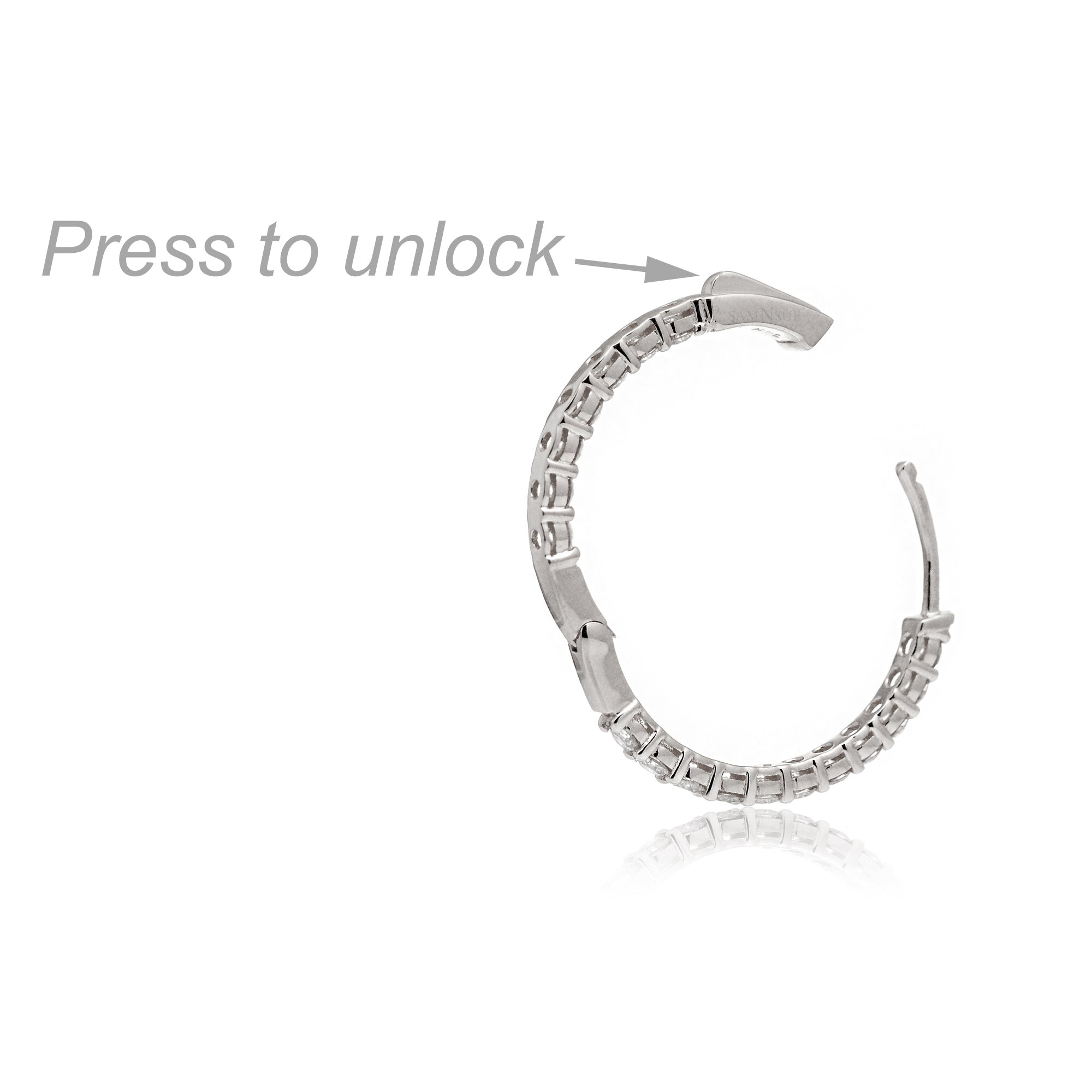 Inside Out Classic Round Diamond Hoop Earrings