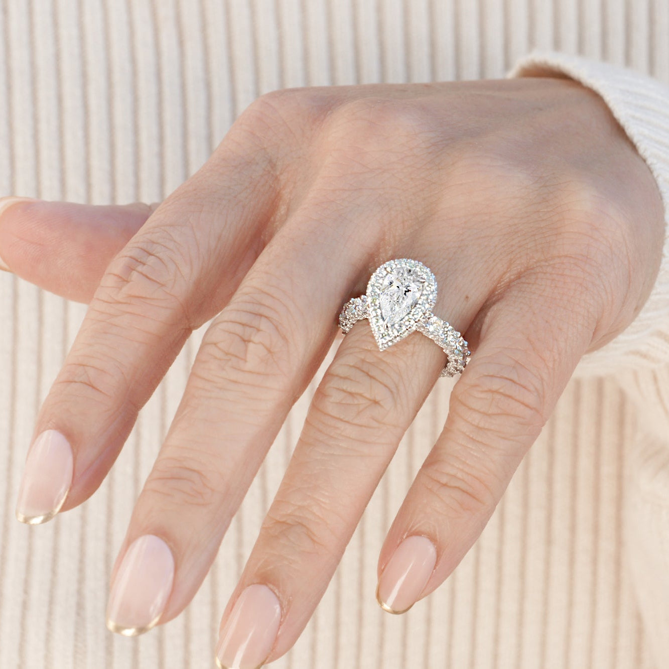 The Florence Pear Cut Ruby Ring
