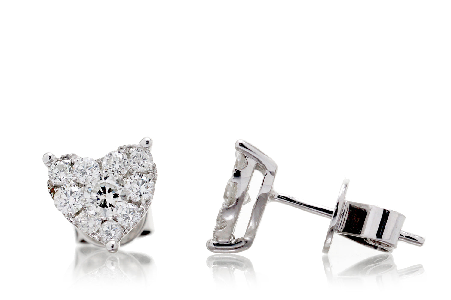 The Heart Diamond Cluster Studs (3/4ct. tw.)