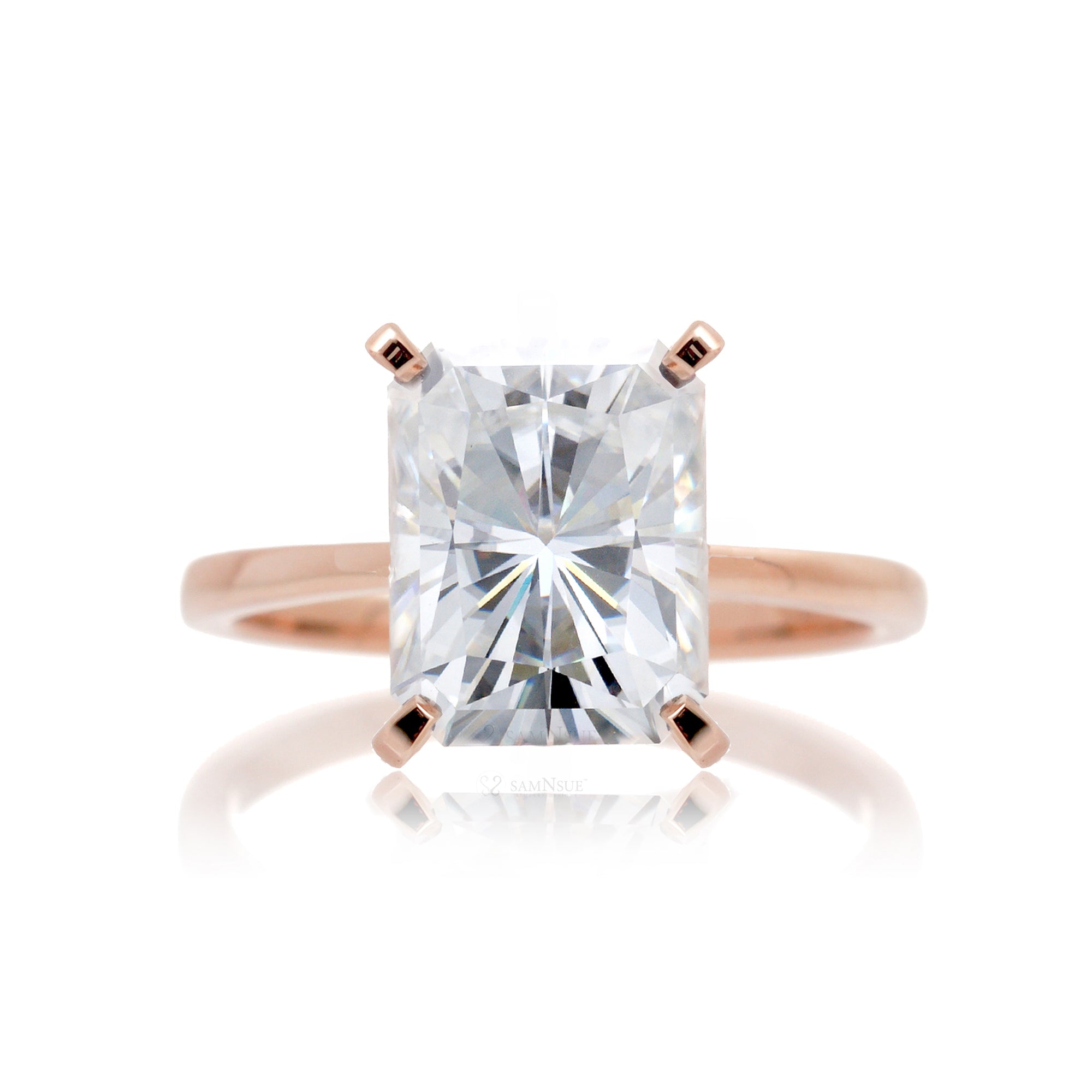 The Adeline Radiant Cut Moissanite Ring