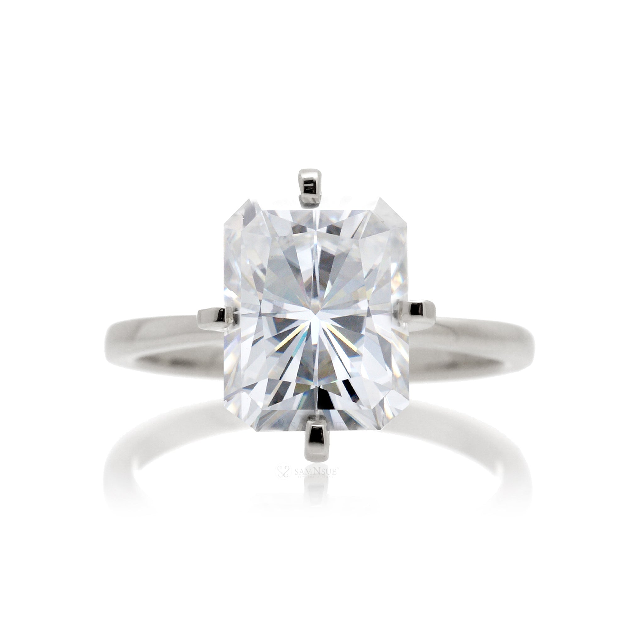 The Adeline Radiant Cut Moissanite Ring