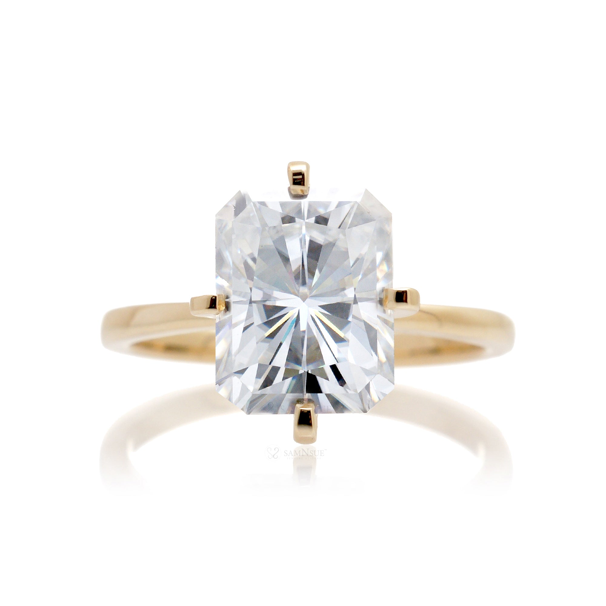 The Adeline Radiant Cut Moissanite Ring