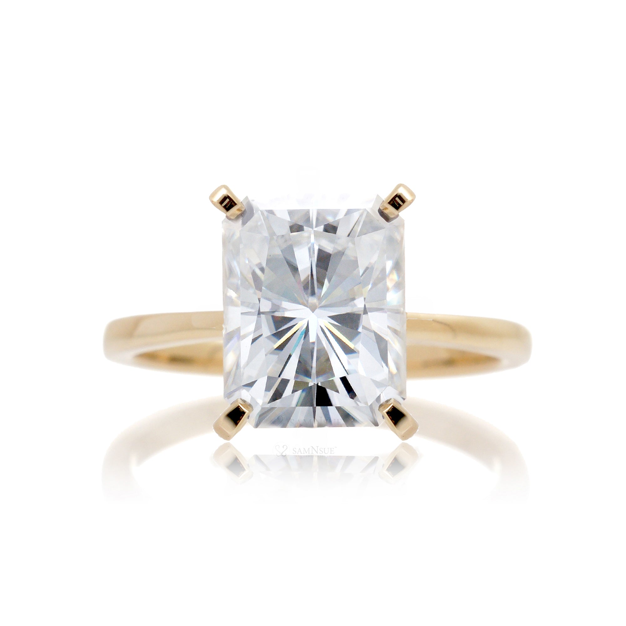 The Adeline Radiant Cut Moissanite Ring