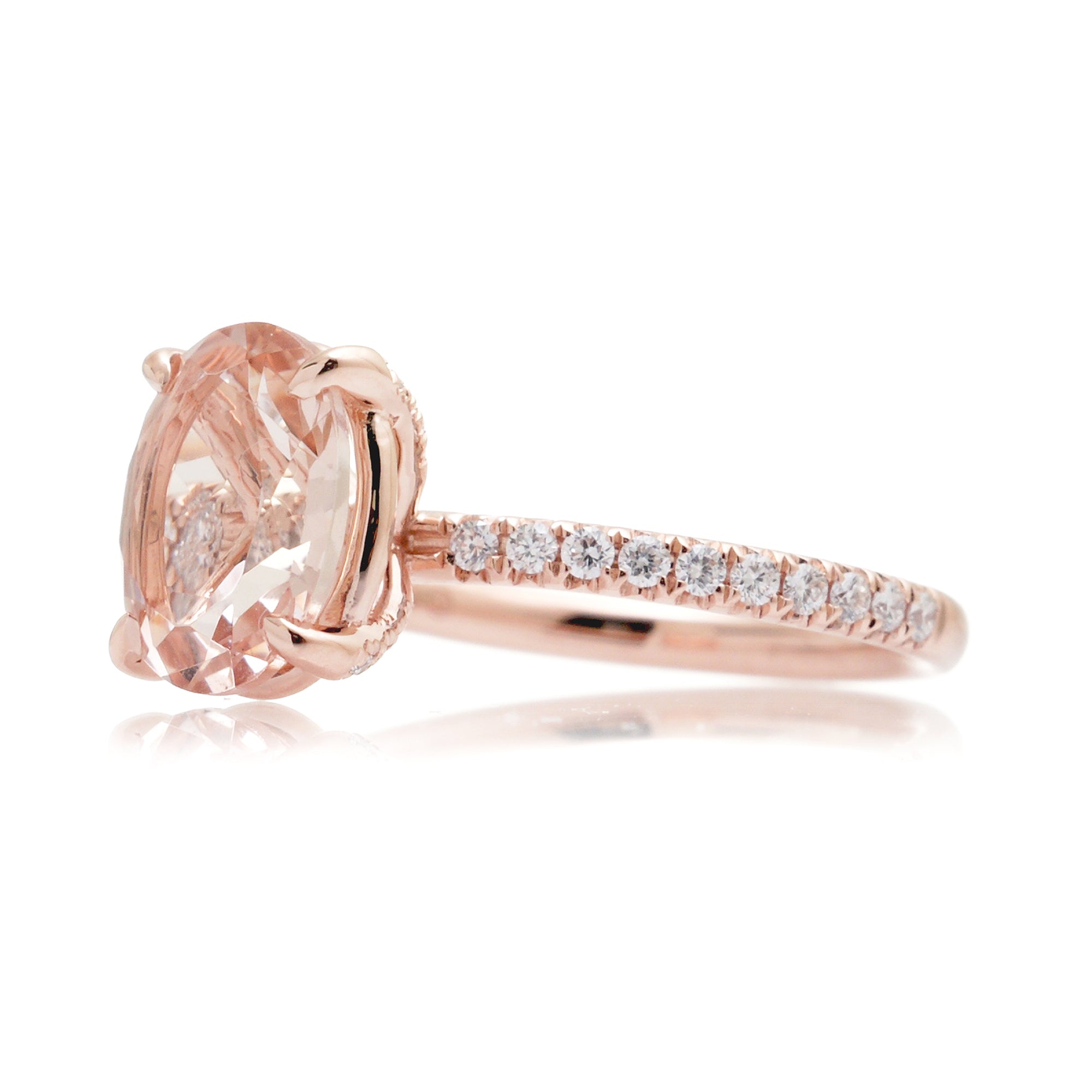 The Ava Oval Morganite Ring