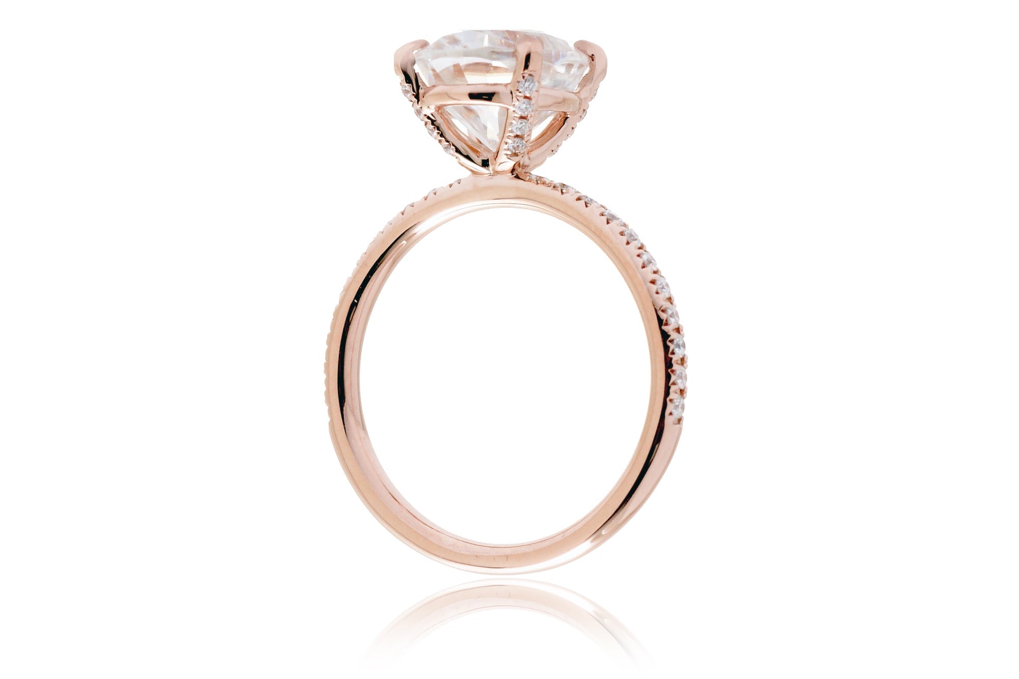 The Ava Emerald Cut Moissanite Ring