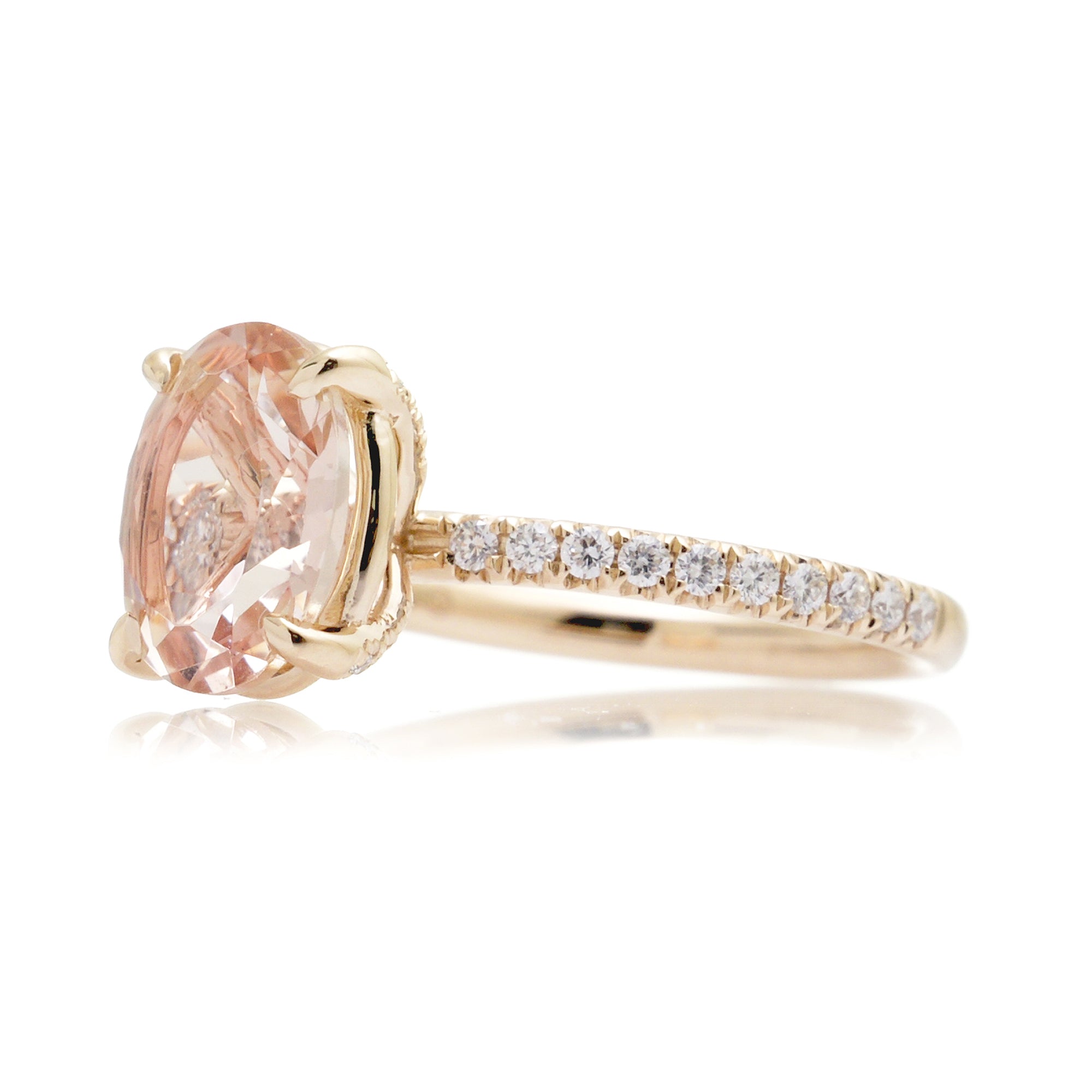 The Ava Oval Morganite Ring