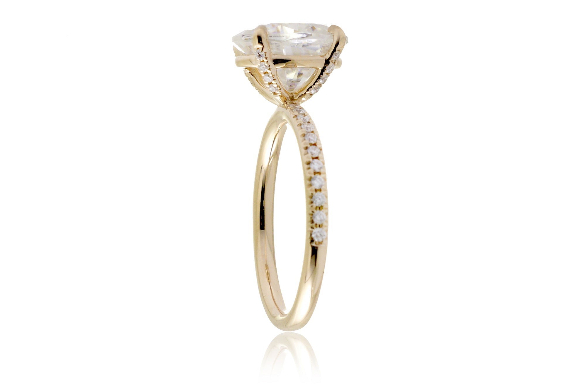 The Ava Emerald Cut Moissanite Ring