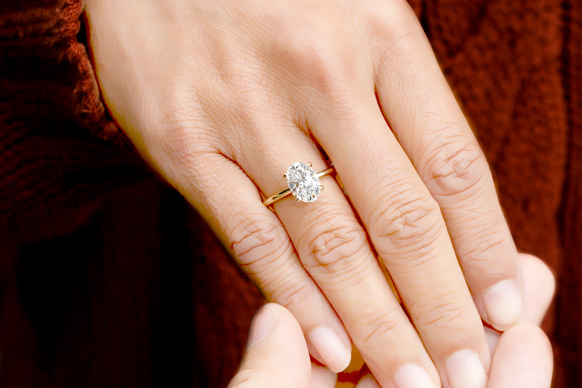 The Ava Oval Diamond Ring ( Lab-Grown)