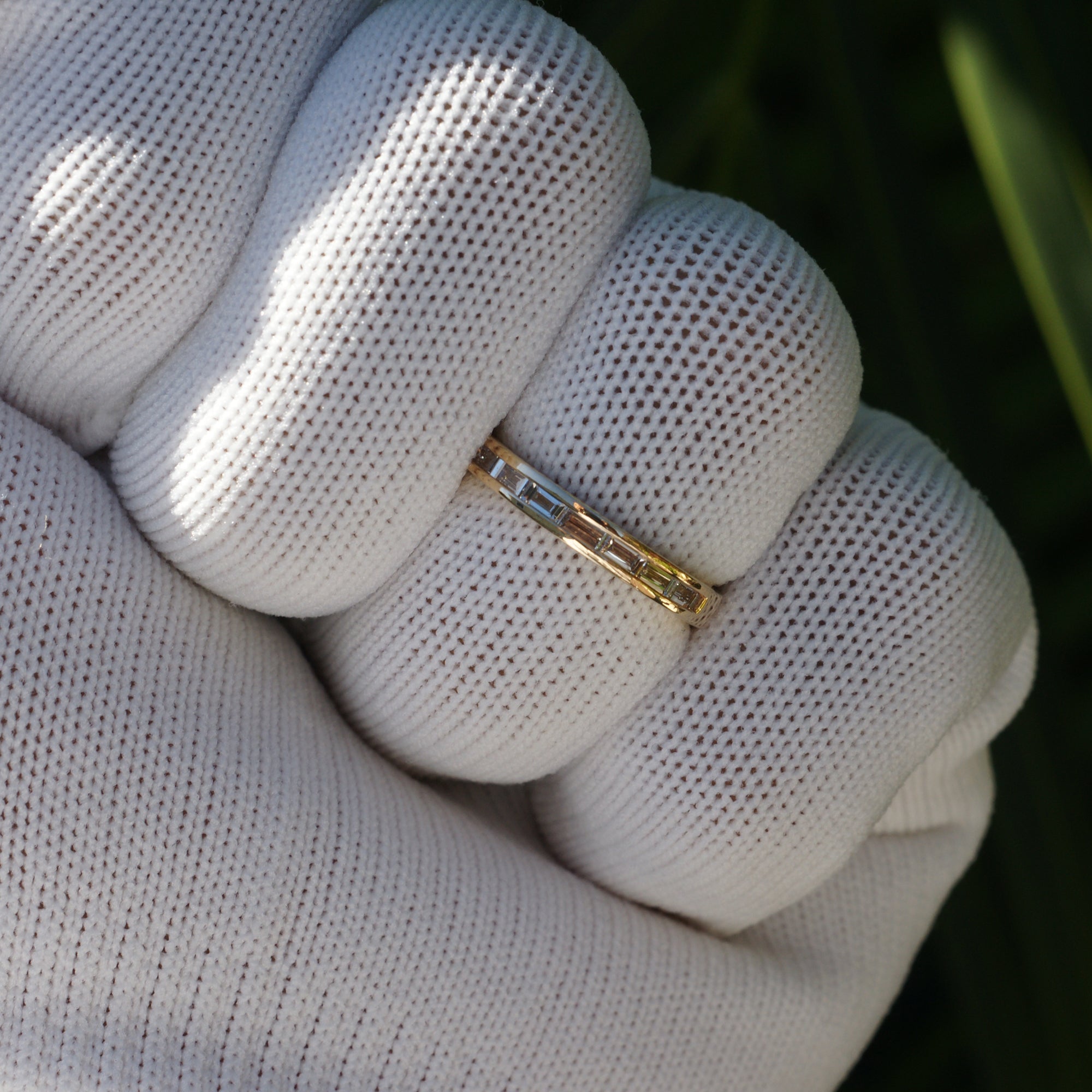 Baguette Diamond Band Channel Set East-West