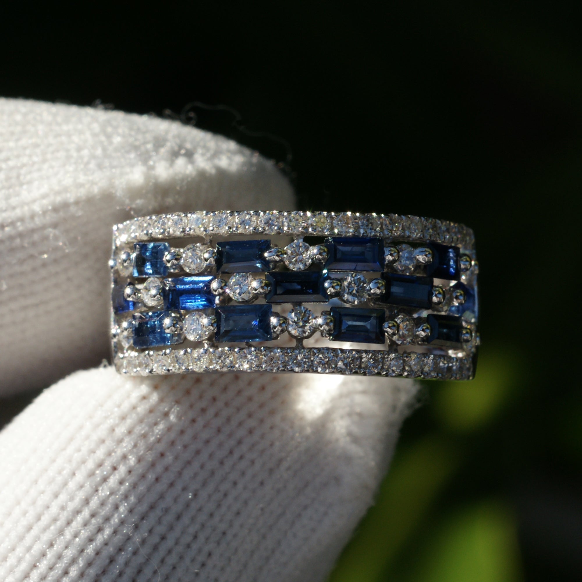 The Bridgette Baguette Sapphire Ring