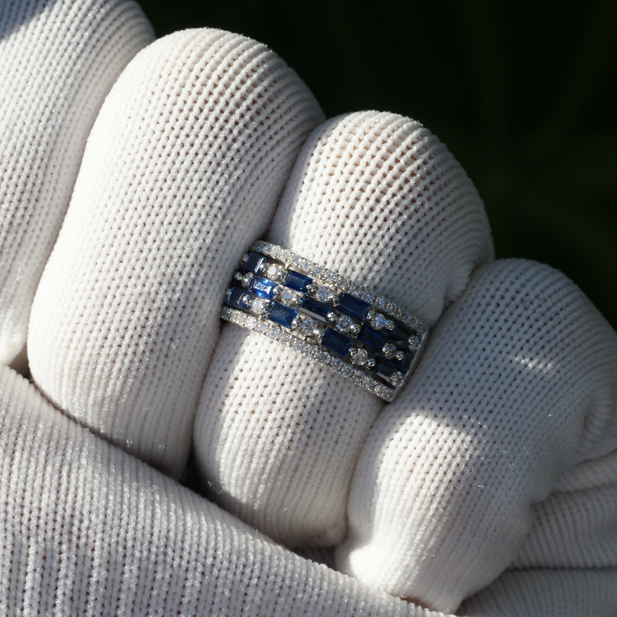 The Bridgette Baguette Sapphire Ring