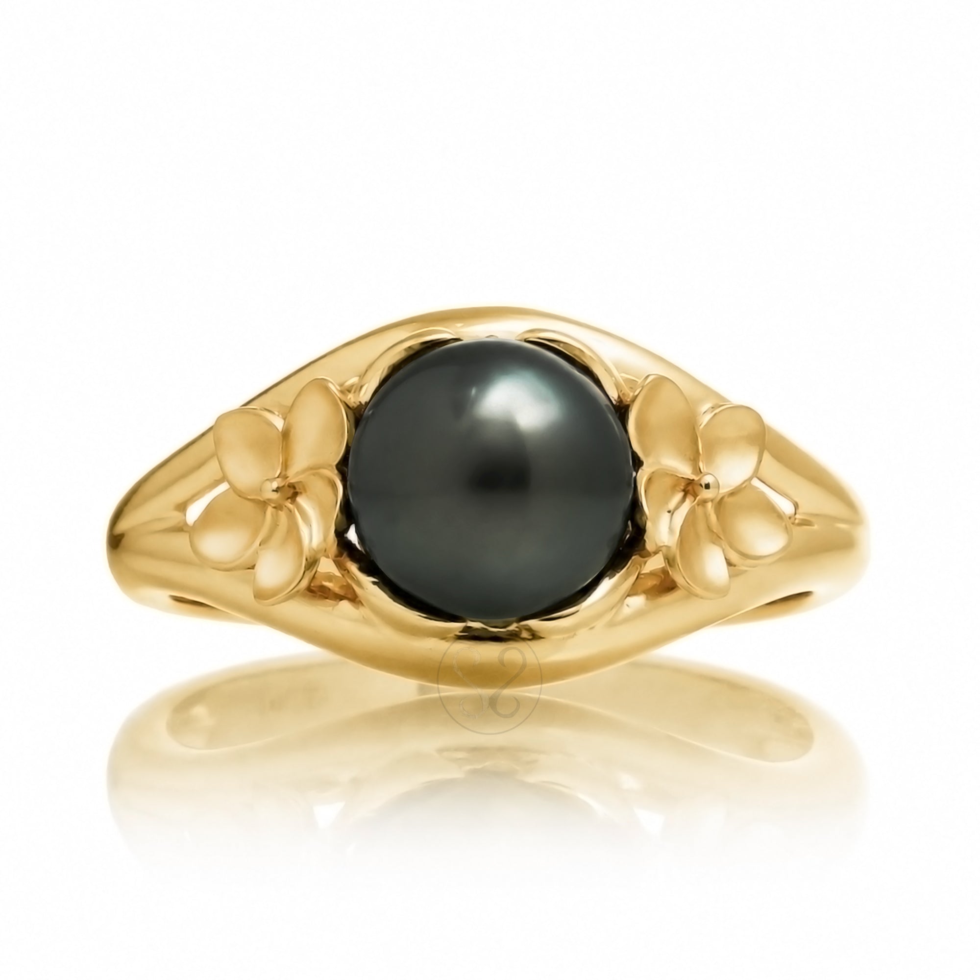 The Plumeria Pearl Embrace Ring