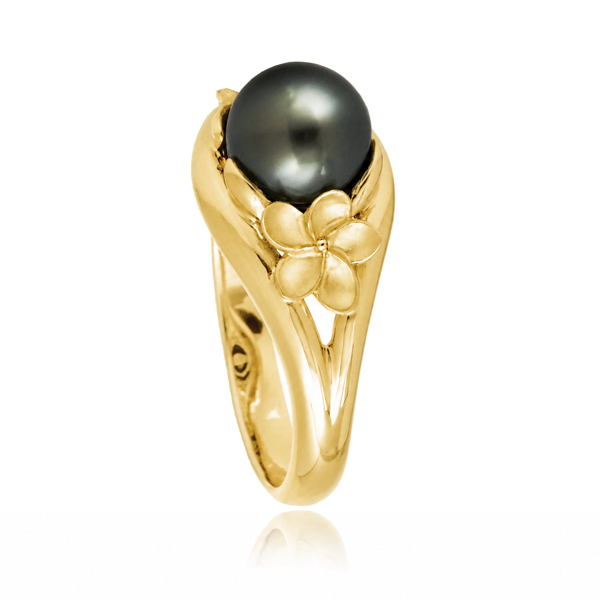The Plumeria Pearl Embrace Ring