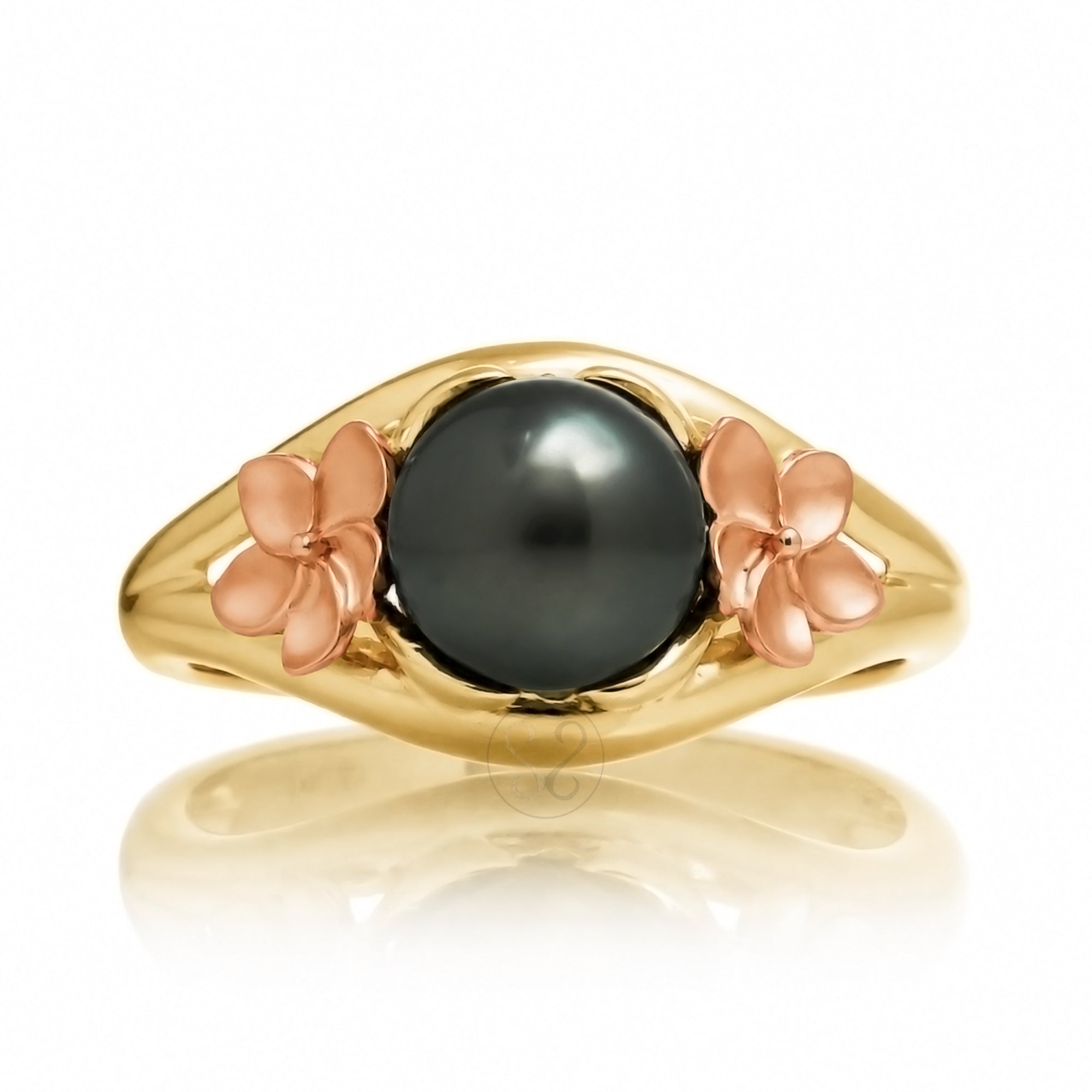 The Plumeria Pearl Embrace Ring