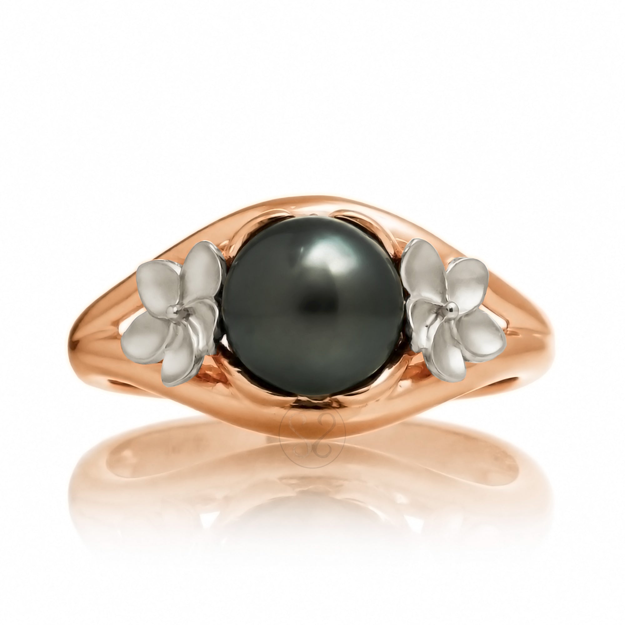 The Plumeria Pearl Embrace Ring