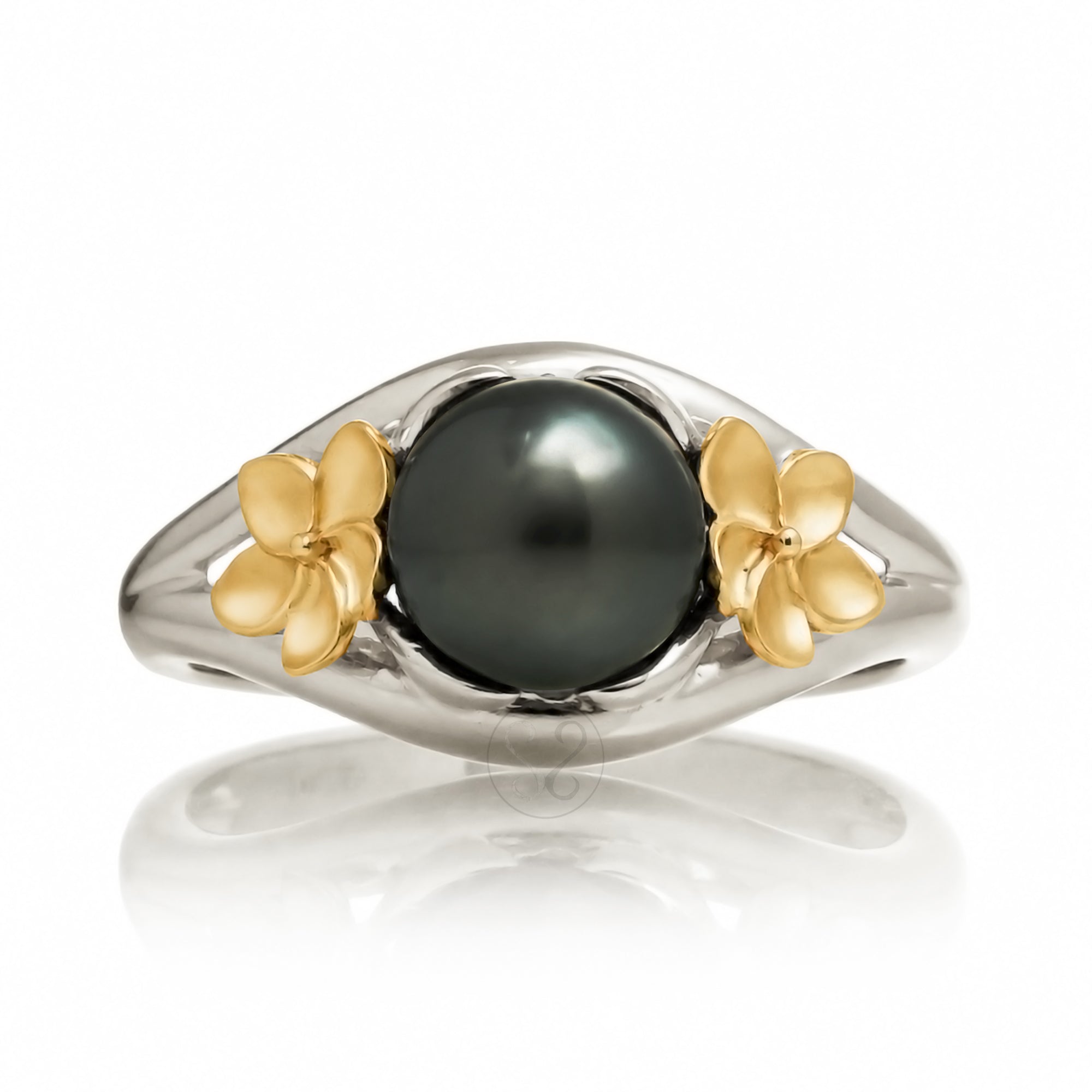 The Plumeria Pearl Embrace Ring