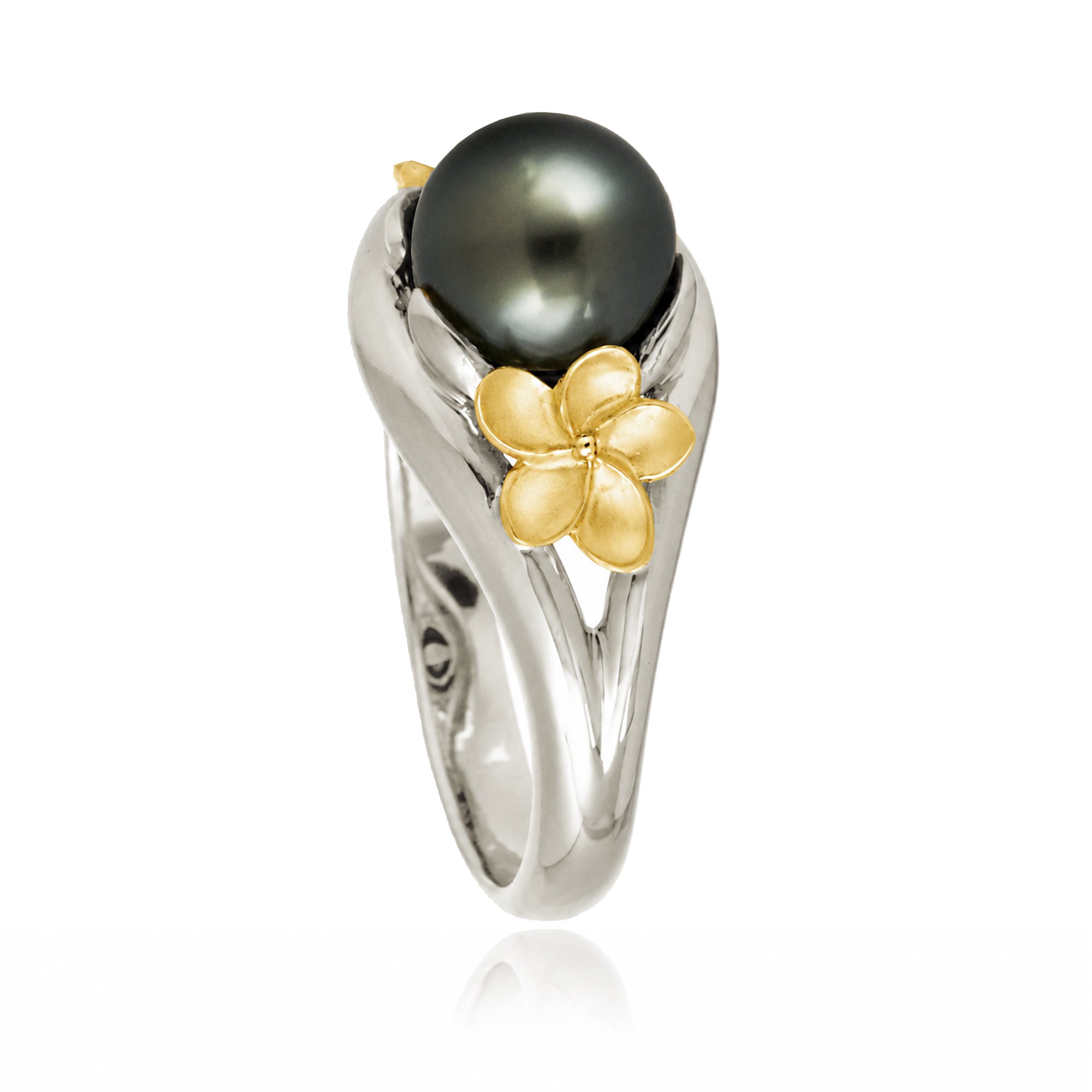 The Plumeria Pearl Embrace Ring