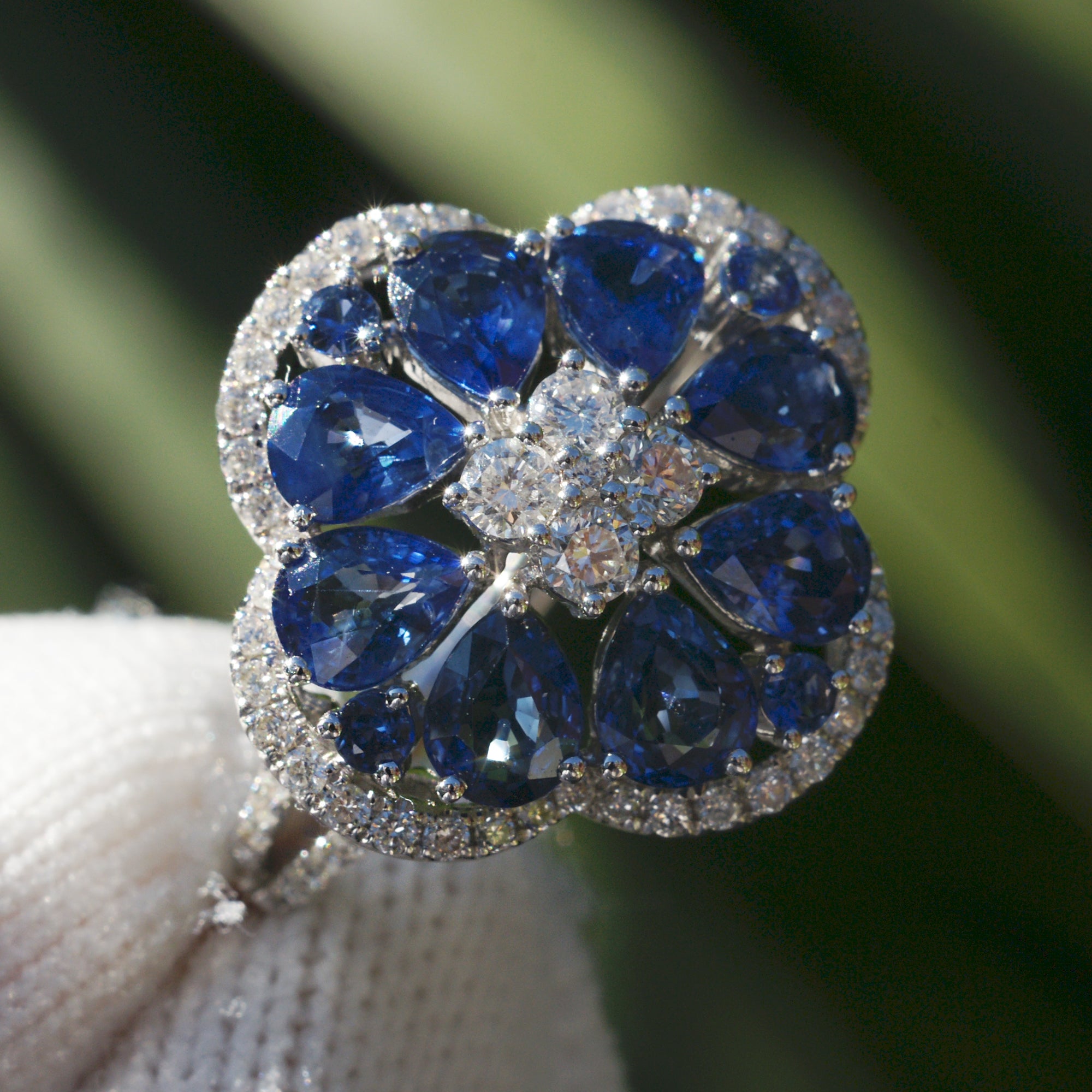 The Clarissa Blue Sapphire & Diamond Ring (3.76 ct tw.)