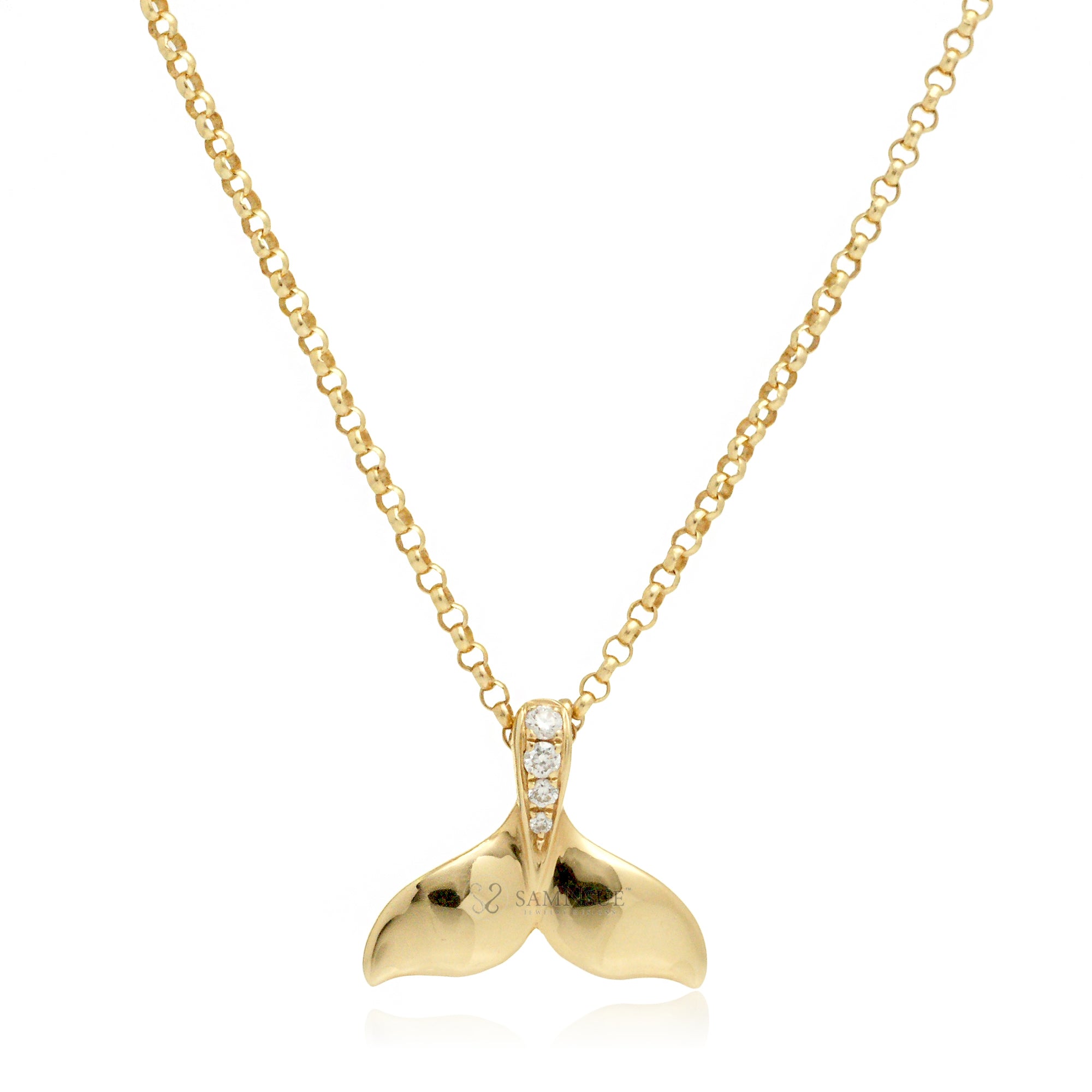 The Diamond Whale Tale Necklace