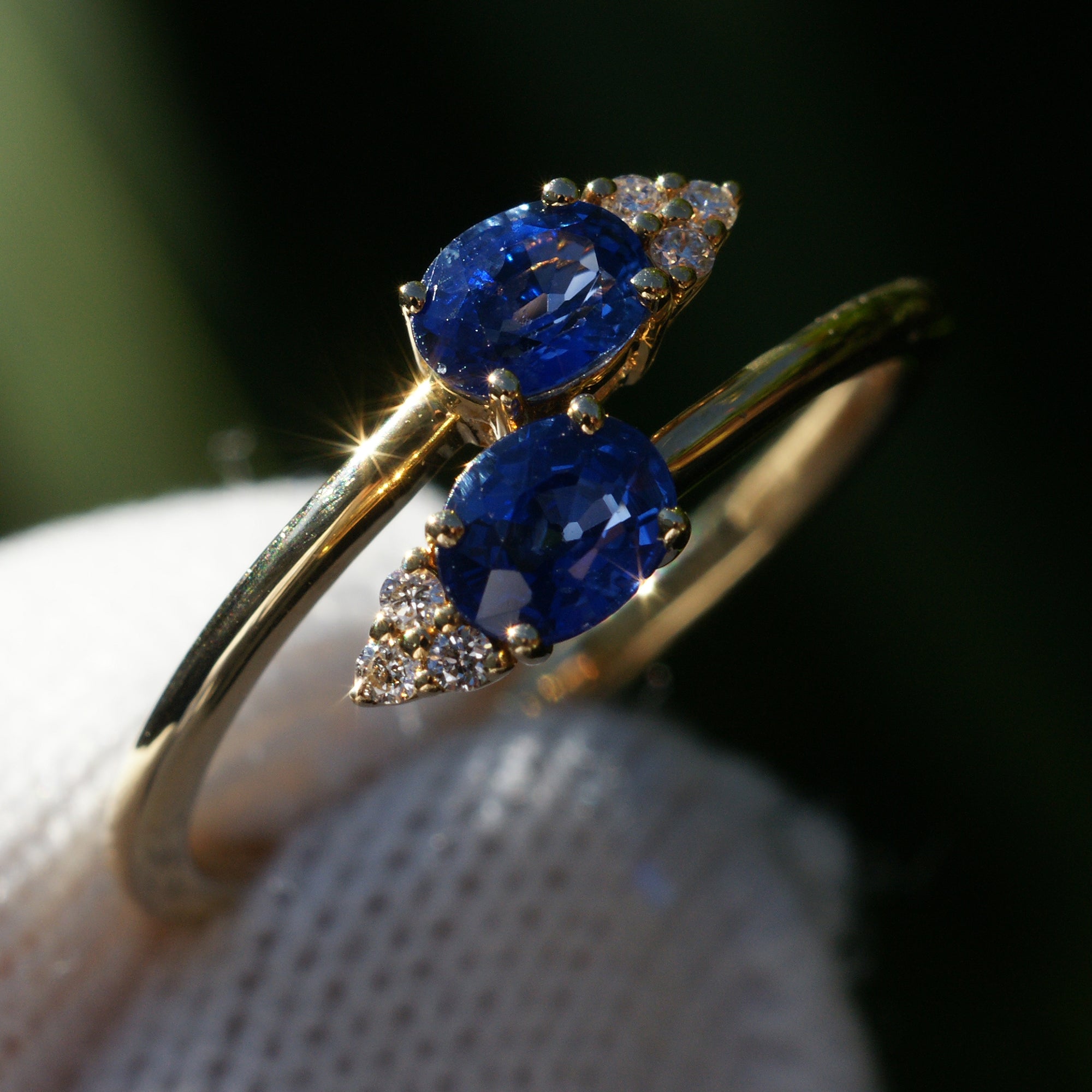 The Bypass Oval Sapphire And Diamond Ring