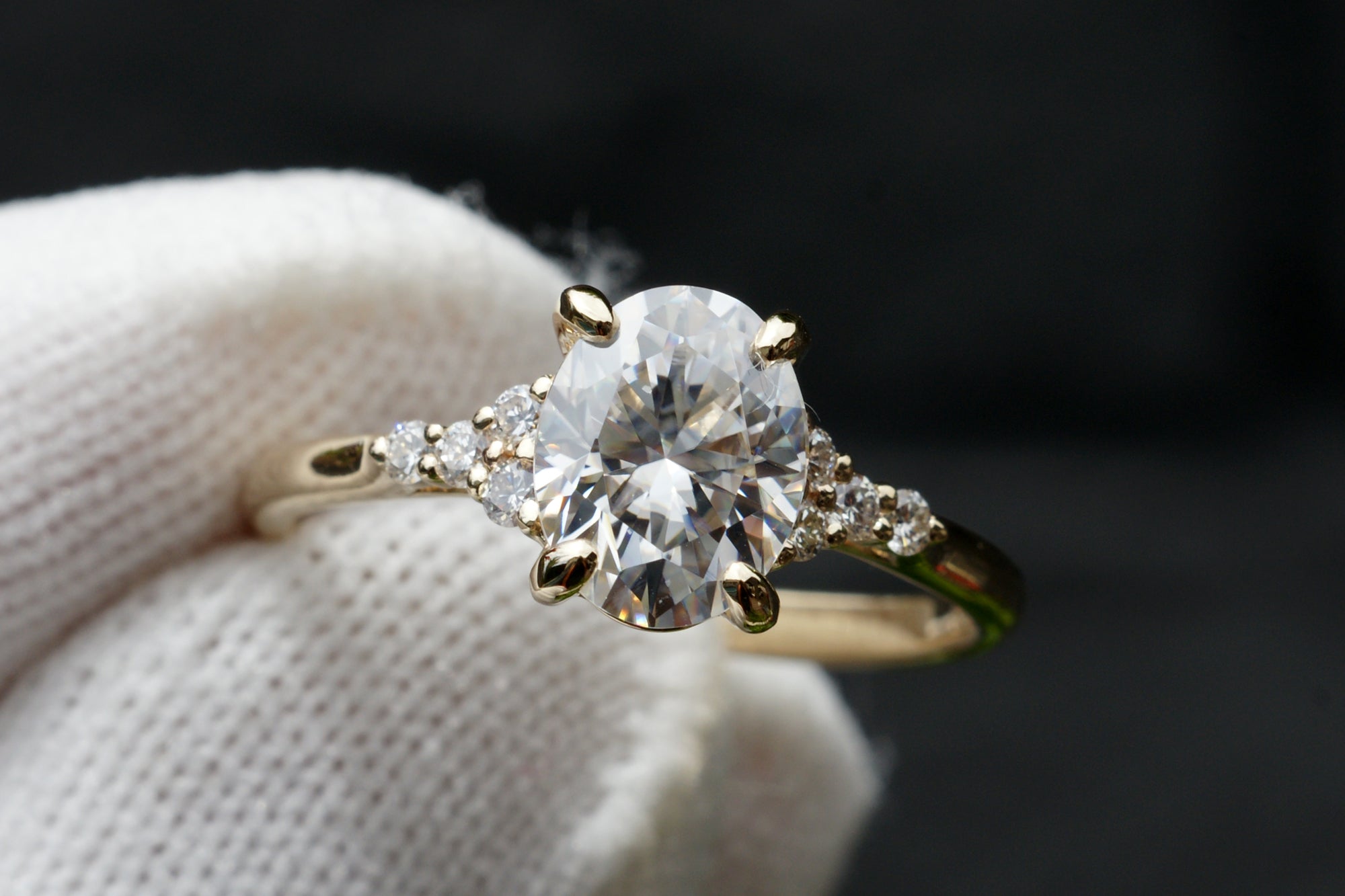 The Chloe Oval Moissanite Ring