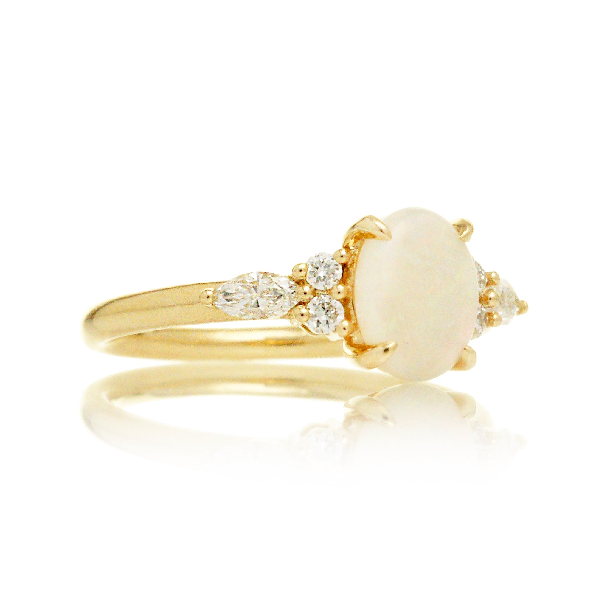 The Chlorette Opal Marquise Diamond Ring
