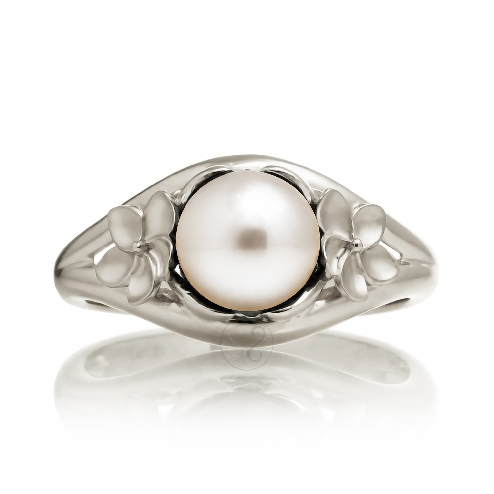 The Plumeria Pearl Embrace Ring