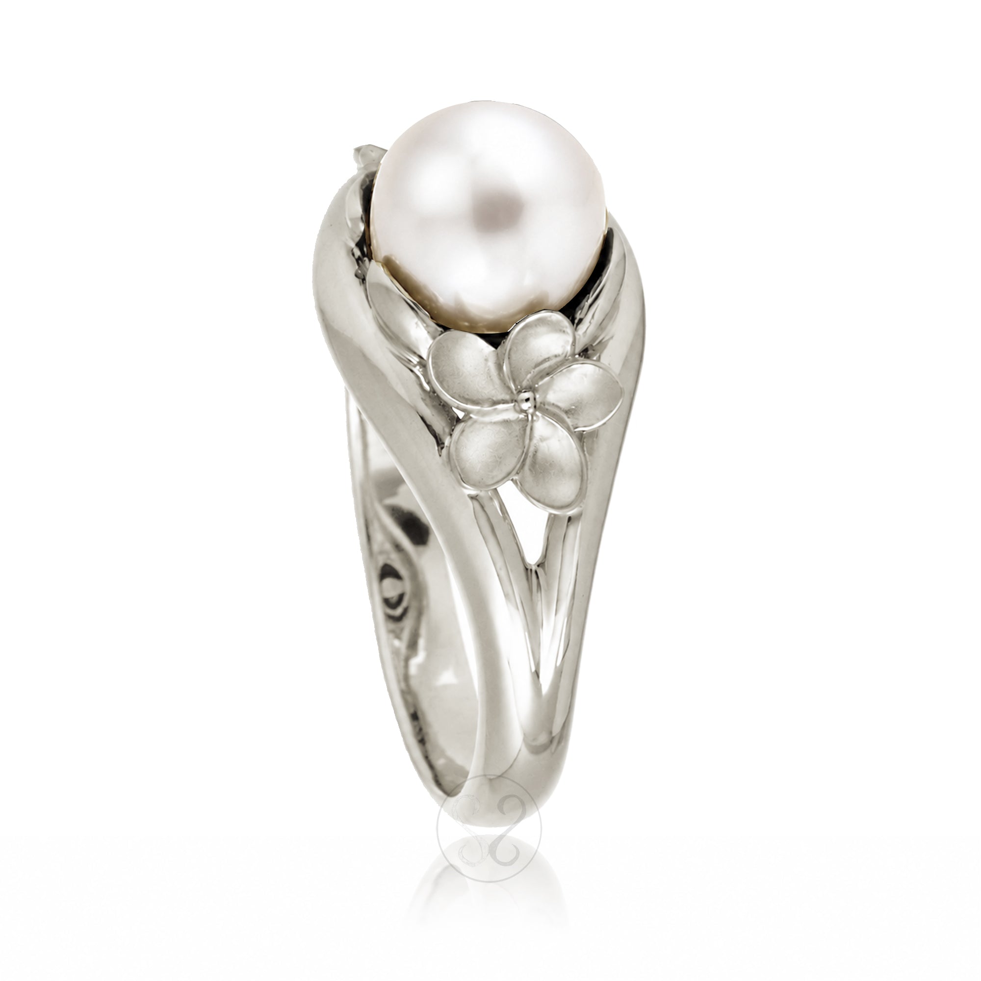 The Plumeria Pearl Embrace Ring